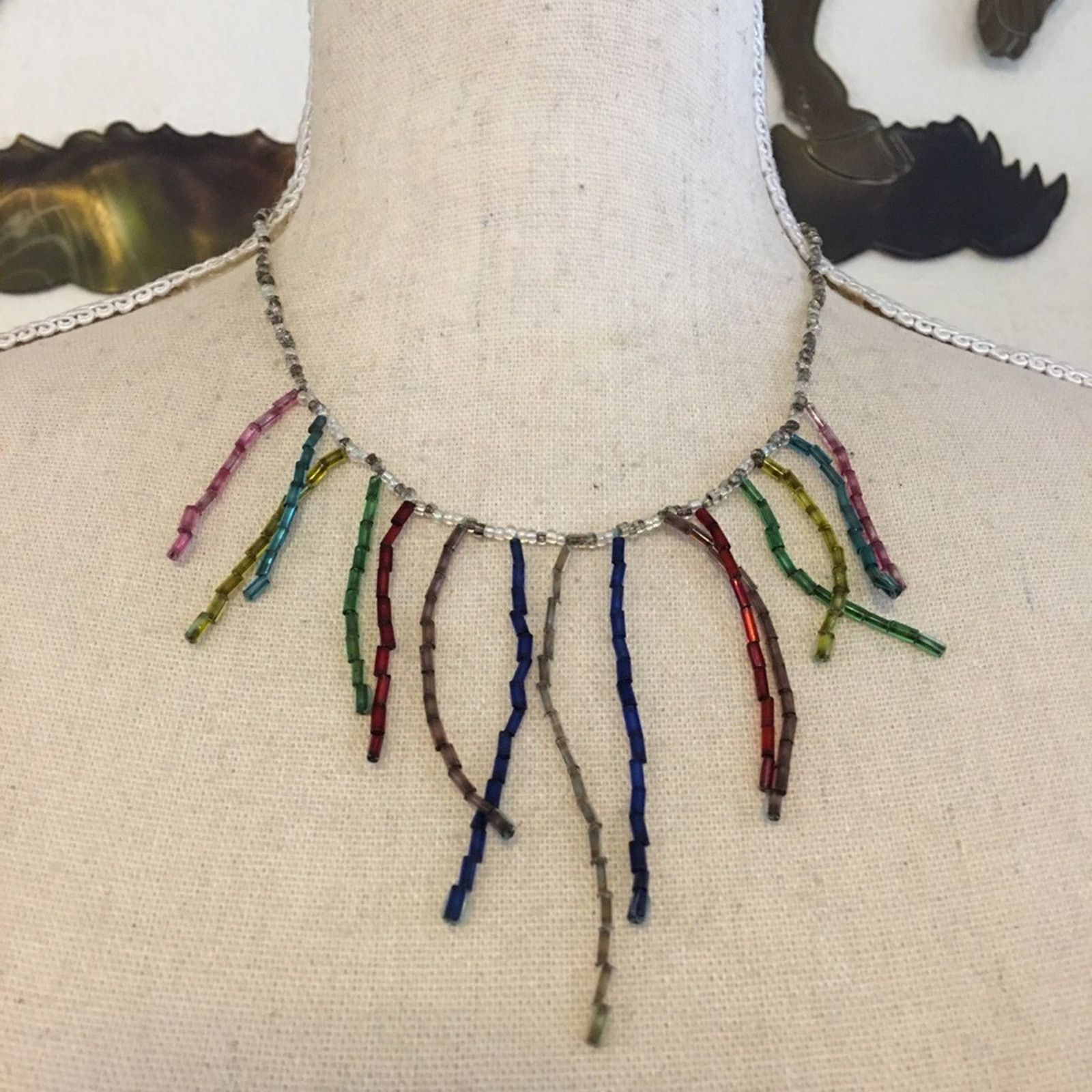Vintage Vintage seed bead firecracker necklace Size ONE SIZE - 1 Thumbnail
