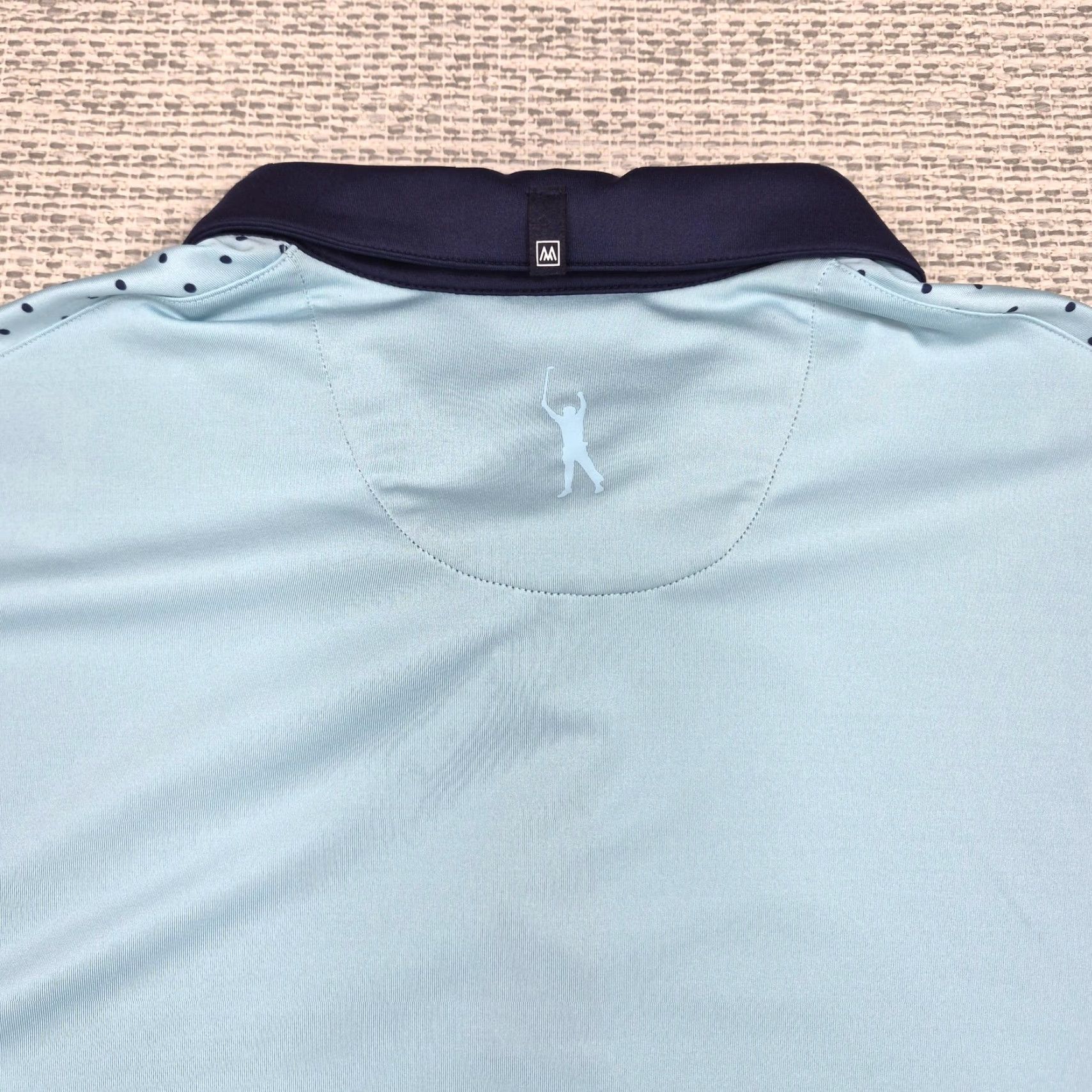 Mizzen+Main Mizzen+Main Golf Polo Shirt Mens 2XL Blue Polka Dot Classic Fit Short Sleeve Size US XXL / EU 58 / 5 - 7 Thumbnail
