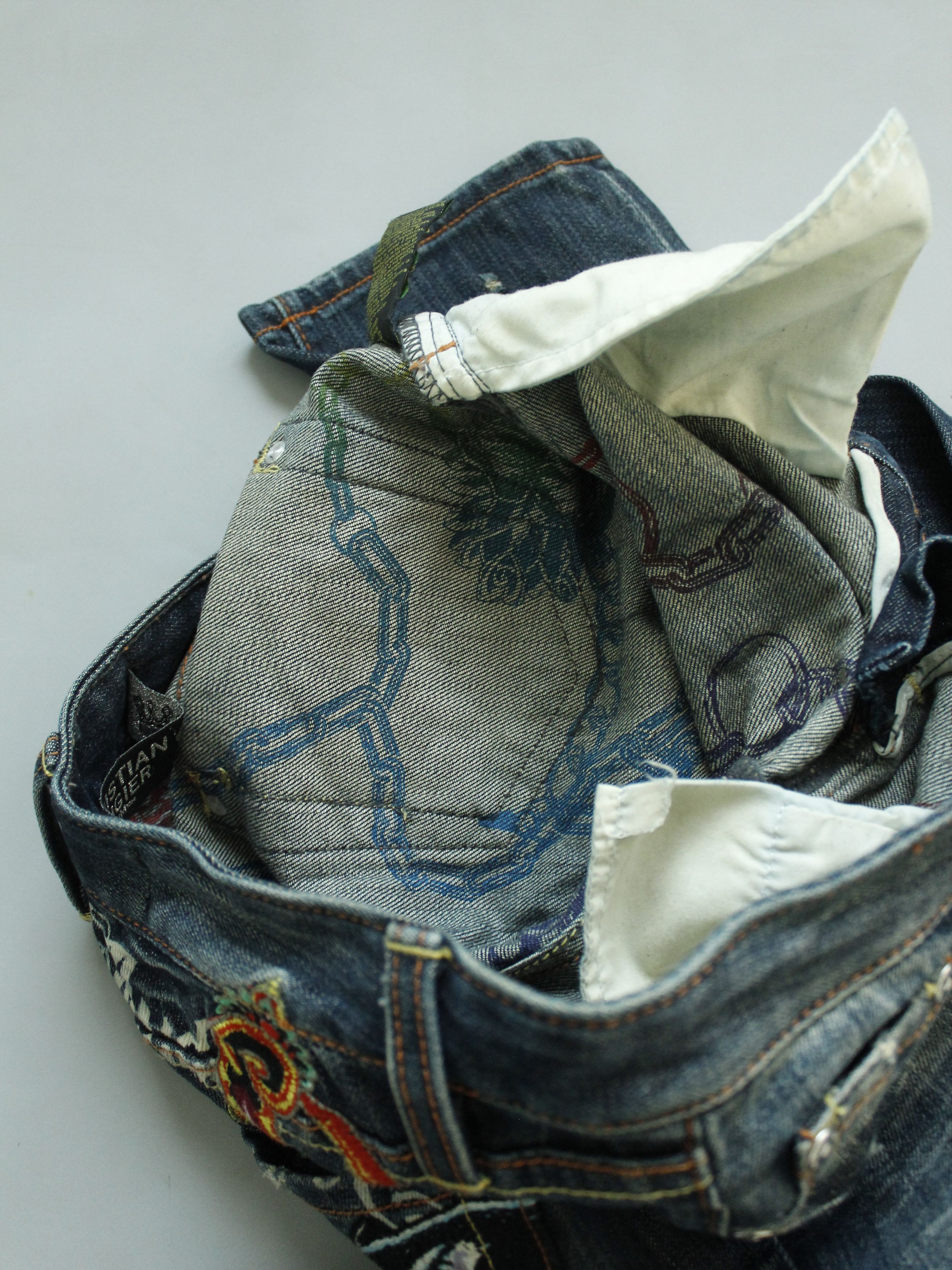 Christian Audigier × Ed Hardy CHRISTIAN AUDIGIER 🐅 26/33 WOMENS JEANS TIGERS EMBROIDERY Size 26" / US 2 / IT 38 - 15 Thumbnail