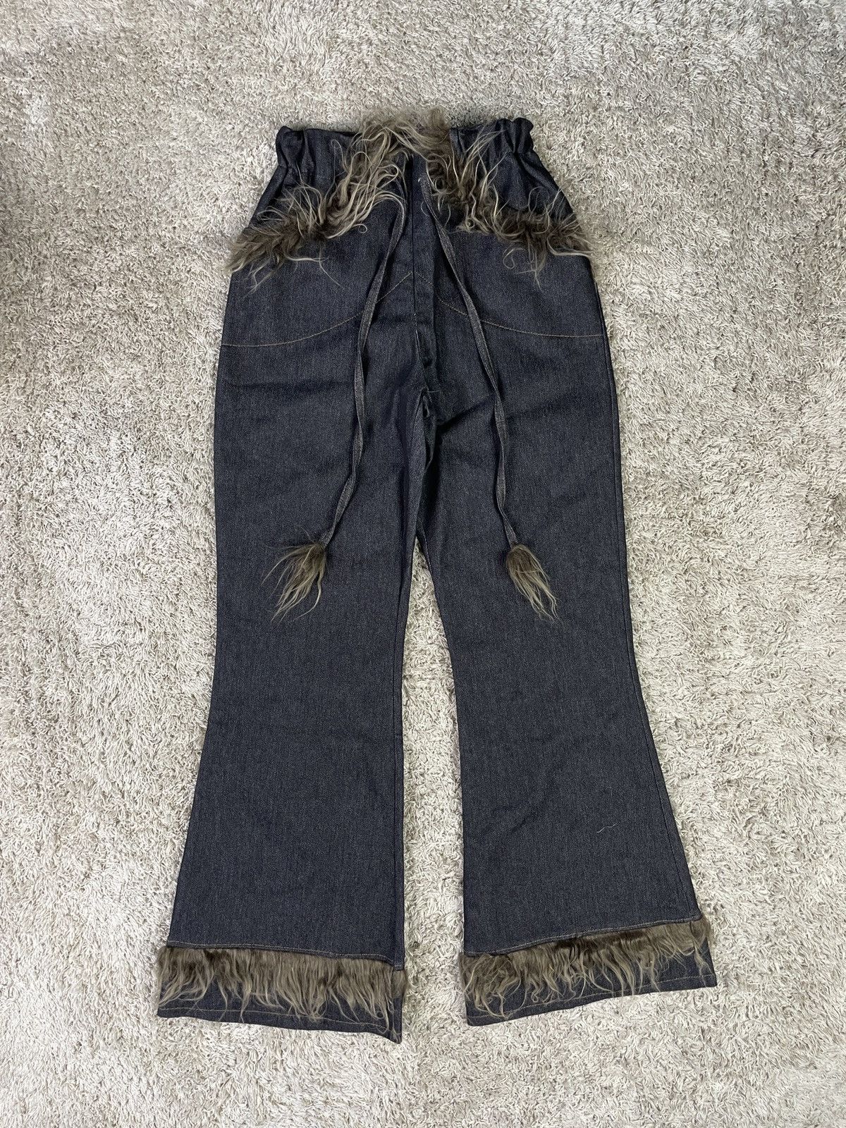 00s archive DIESEL faux fur military Y2K
