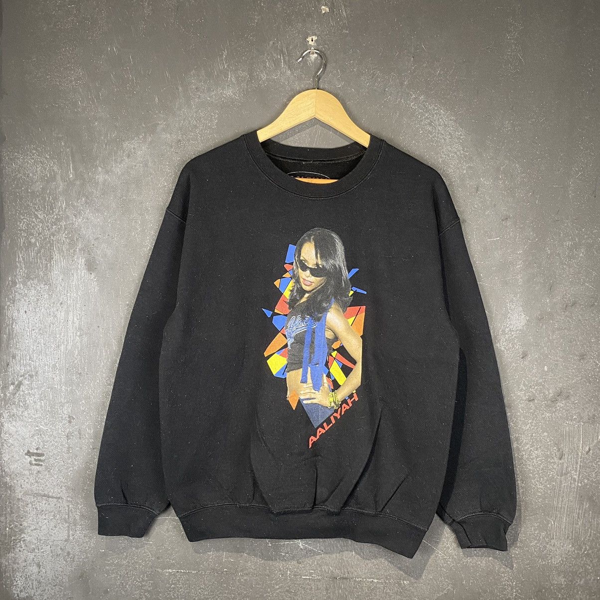 Band Tees × Rap Tees Rare y2k Aaliyah R&B Solo Singer Crewneck Size US M / EU 48-50 / 2 - 1 Thumbnail