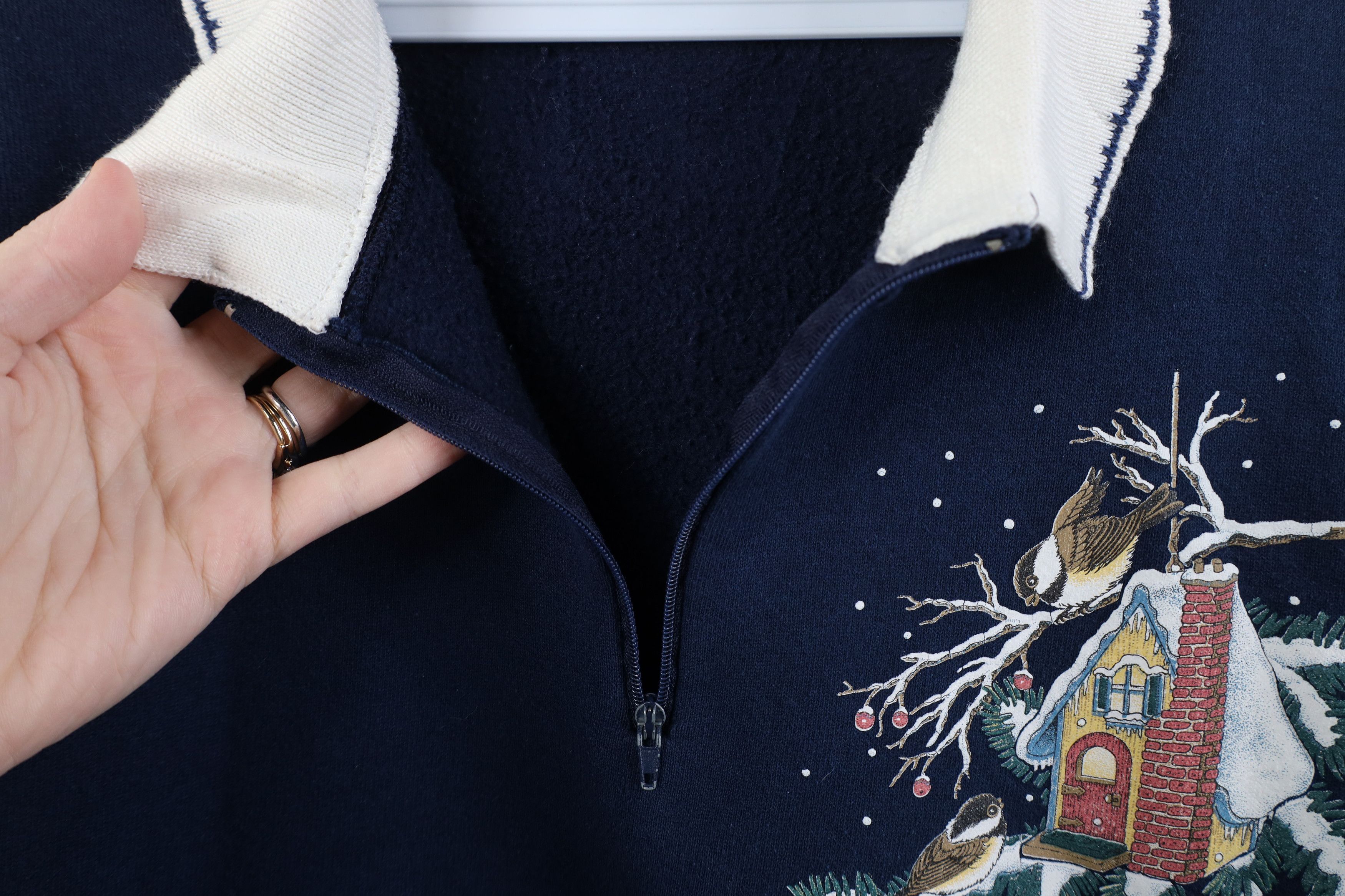 Vintage Vintage 90s Streetwear Christmas Collared Sweatshirt USA Size M / US 6-8 / IT 42-44 - 6 Thumbnail