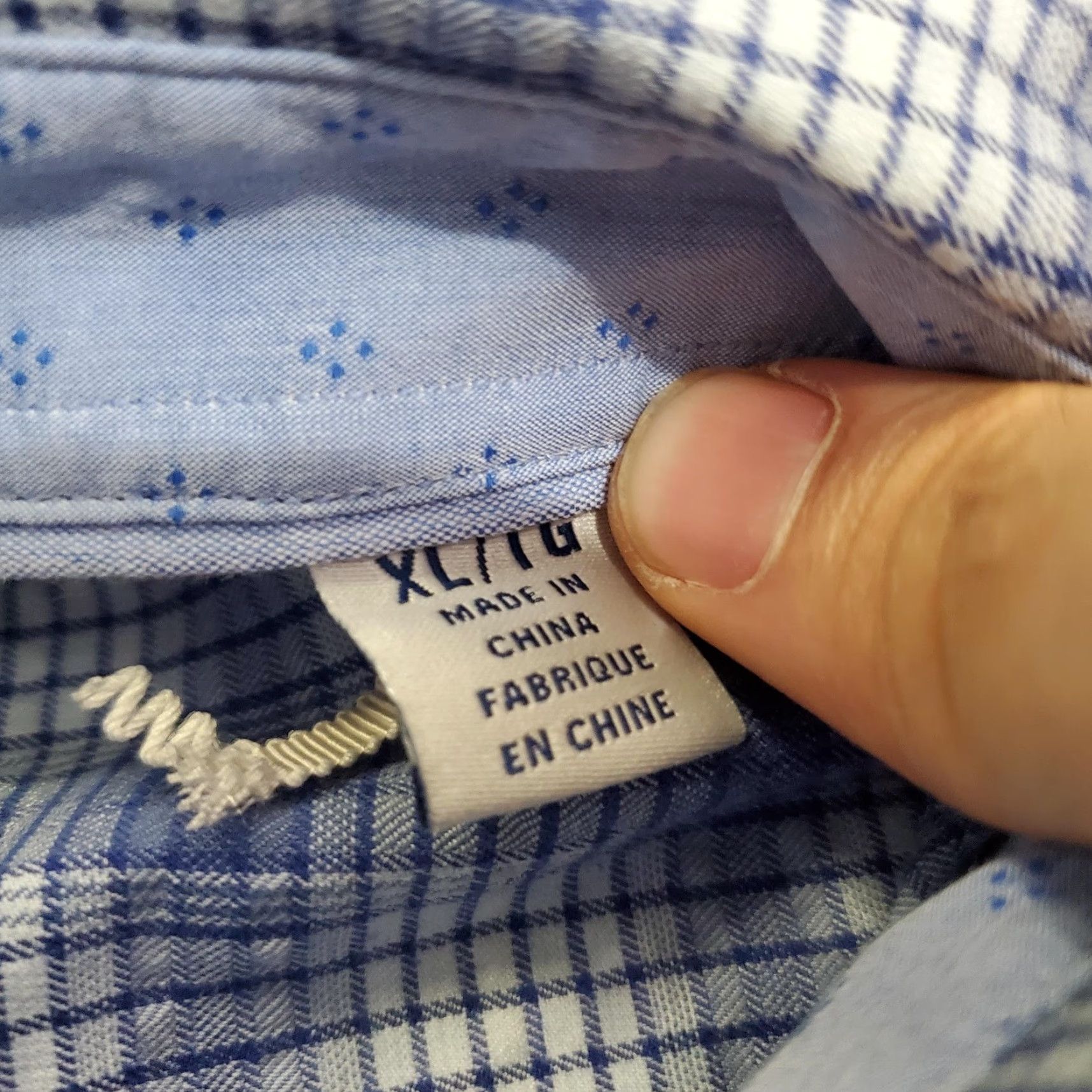 Tommy Bahama Tommy Bahama Shirt Mens XL Blue Check Silk Stretch Long Sleeve Button Front - Button-Down Collar - Regular Fit Size US XL / EU 56 / 4 - 6 Thumbnail