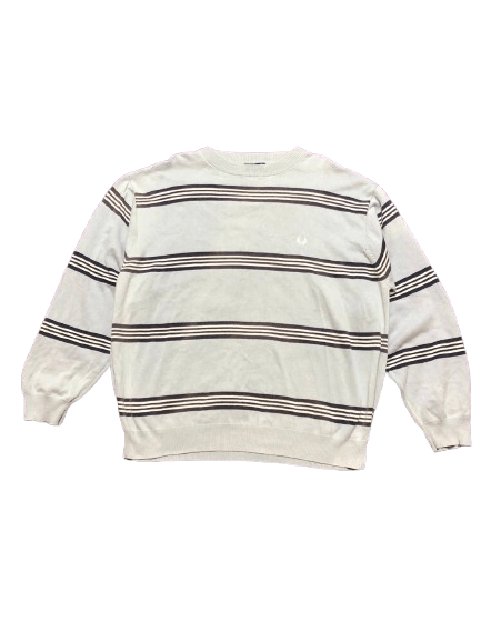 Fred Perry Vintage Fred Perry Streetwear Striped Sweater Size XL Size US XL / EU 56 / 4 - 1 Thumbnail