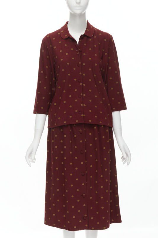 Comme des Garcons COMME DSE GARCONS 1980's Vintage red polka babydoll skirt down set S Size S / US 4 / IT 40 - 1 Thumbnail