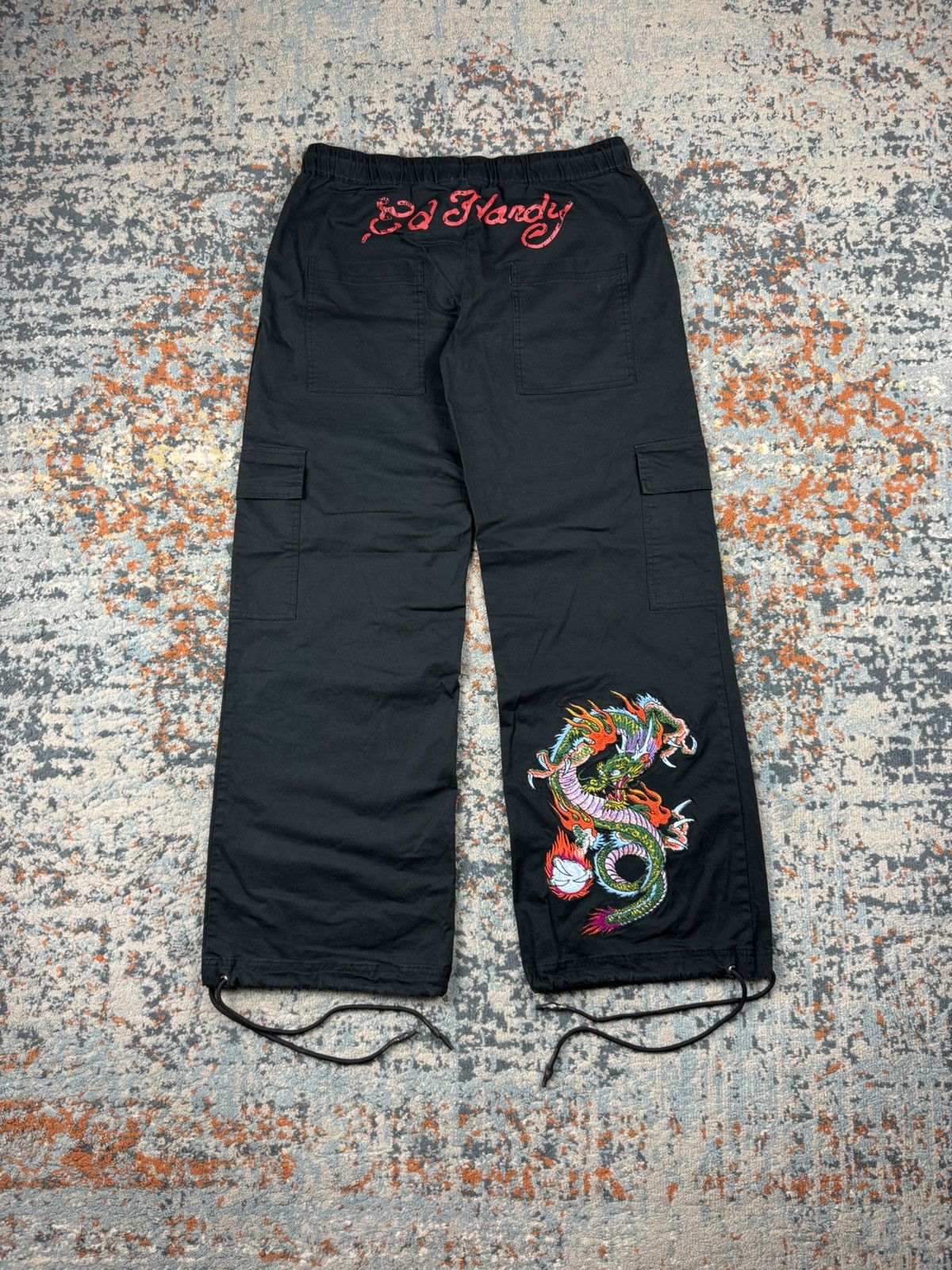 Ed Hardy Ed Hardy x urban outfitters embroidered dragon baggy pants Size 27" / US 4 / IT 40 - 1 Thumbnail