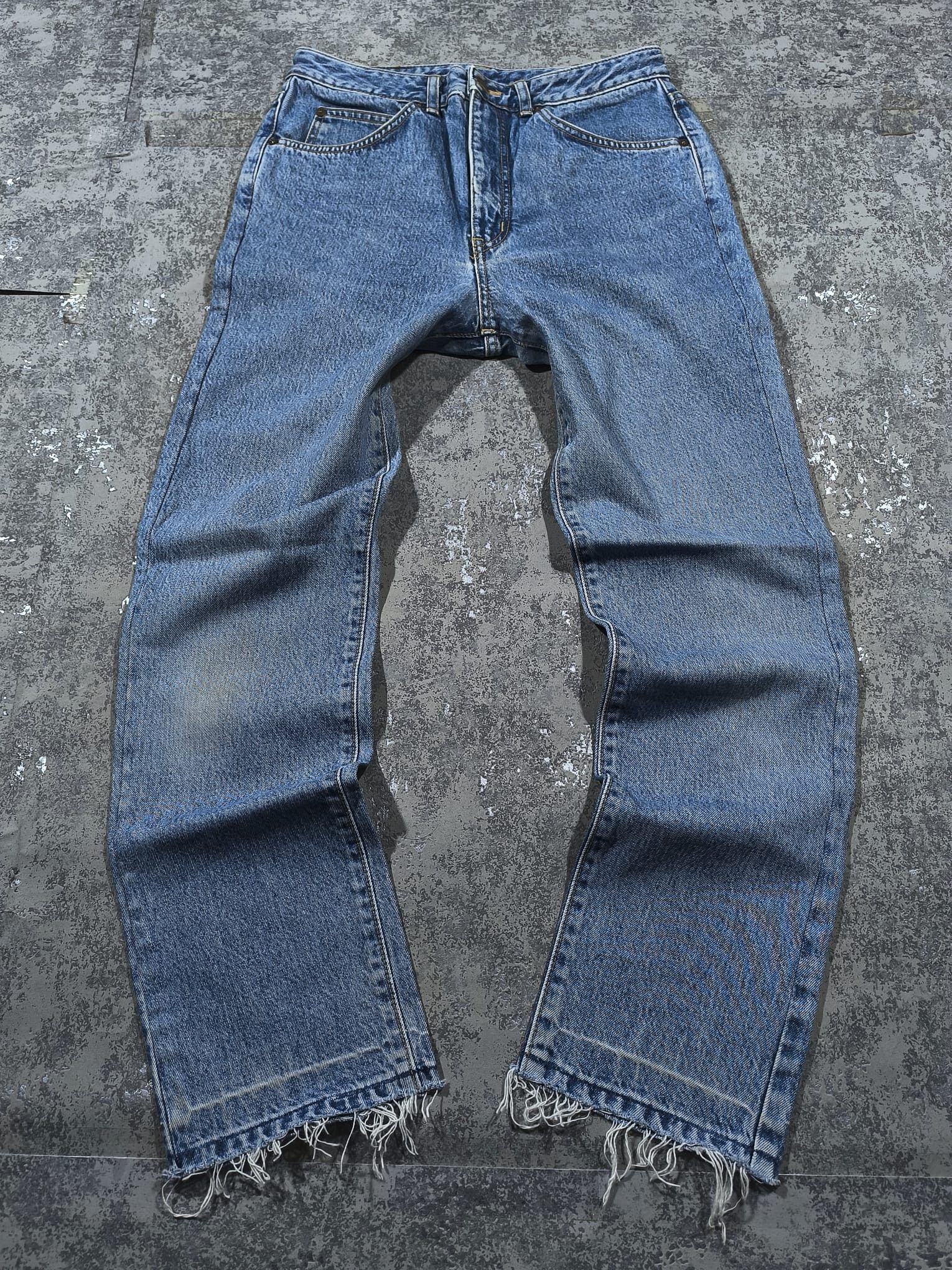 Edwin vtg Edwin London Slim made in Japan 90s Distressed Unhemmed Size US 29 - 1 Thumbnail
