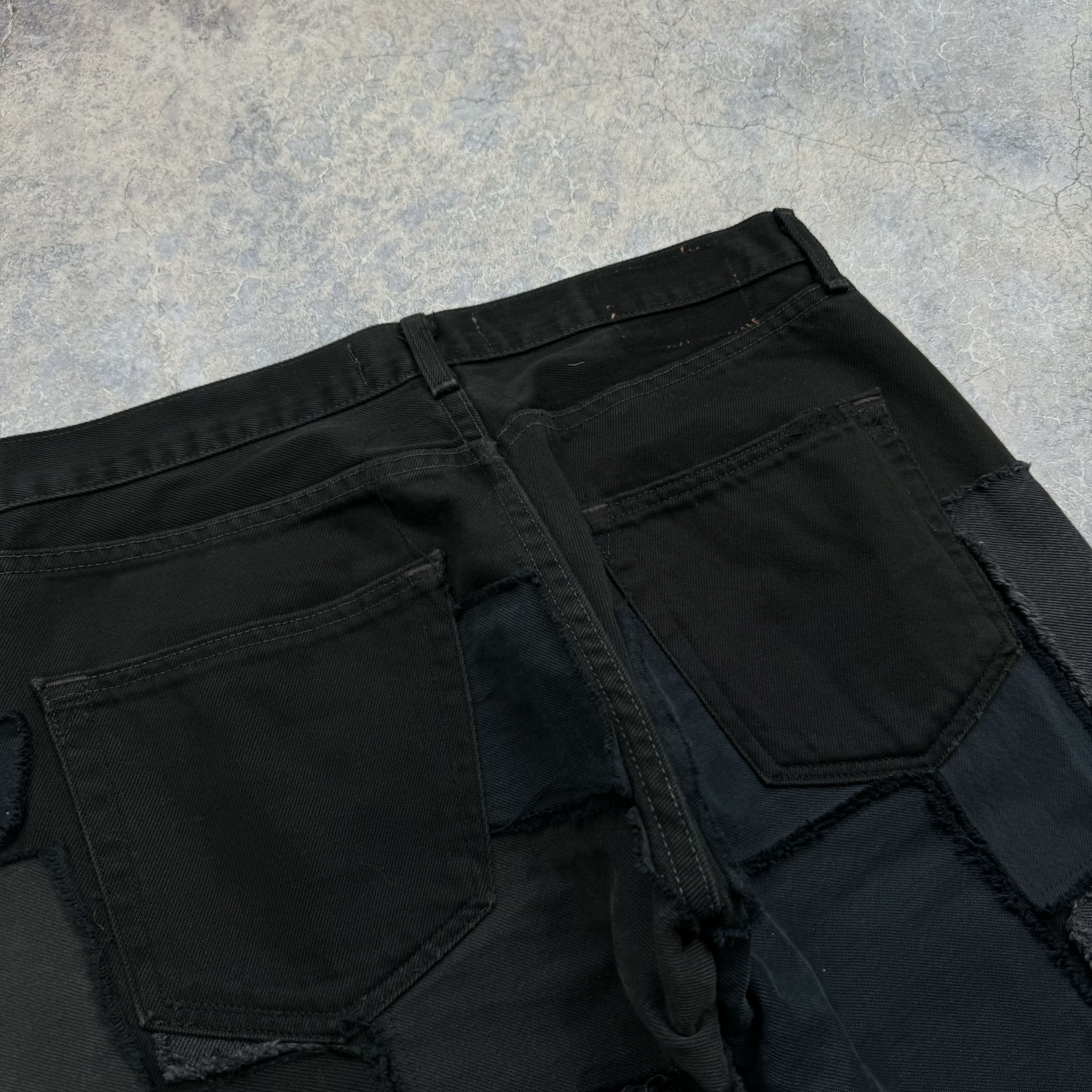 Levi's VINTAGE LEVIS PATCHWORK DISTRESSED BLACK JEANS - SIZE 32x32 Size US 32 / EU 48 - 12 Thumbnail