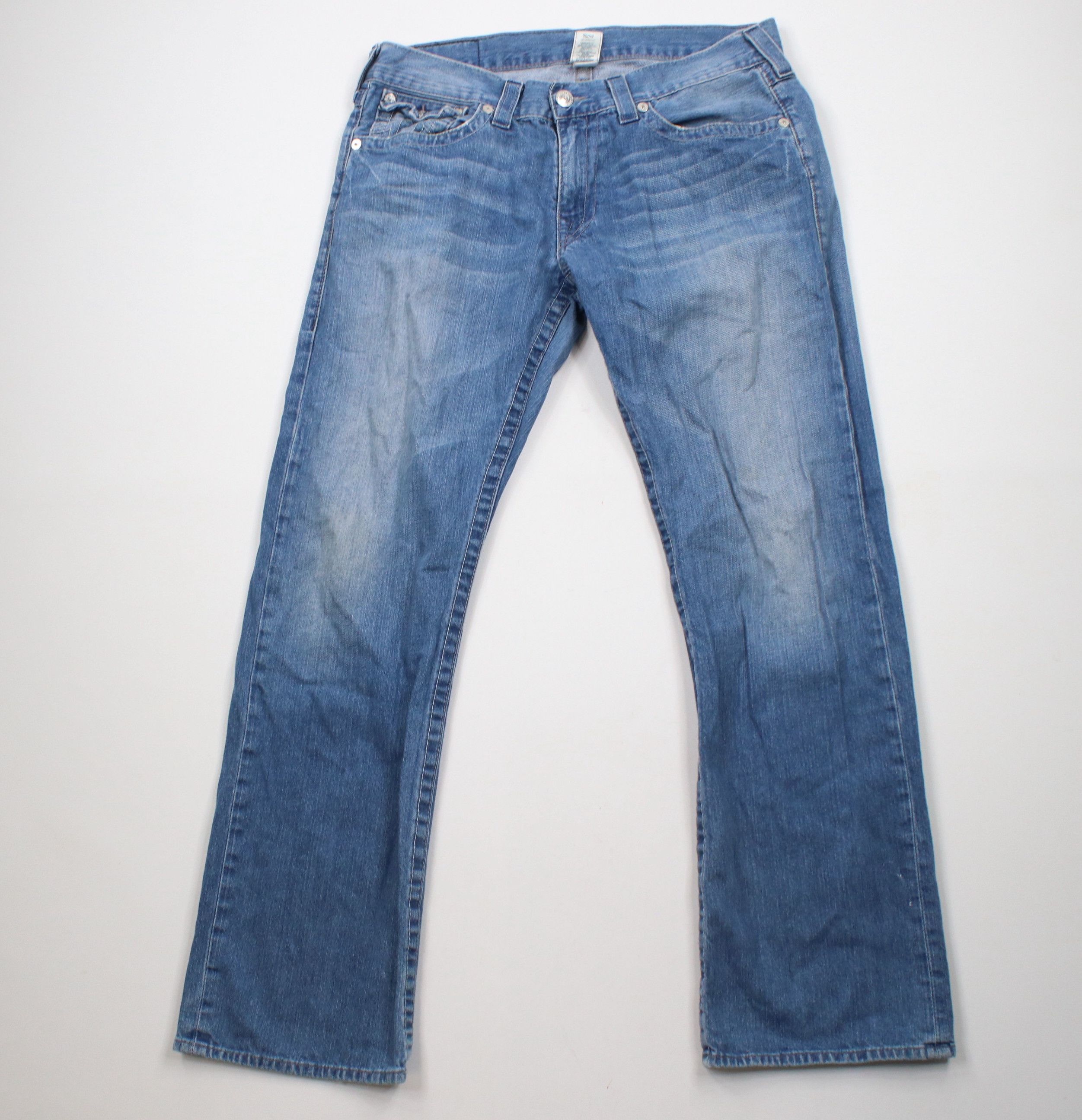 True Religion × Vintage Vintage True Religion Straight Wide Leg Denim Jeans USA Size US 36 / EU 52 - 1 Thumbnail