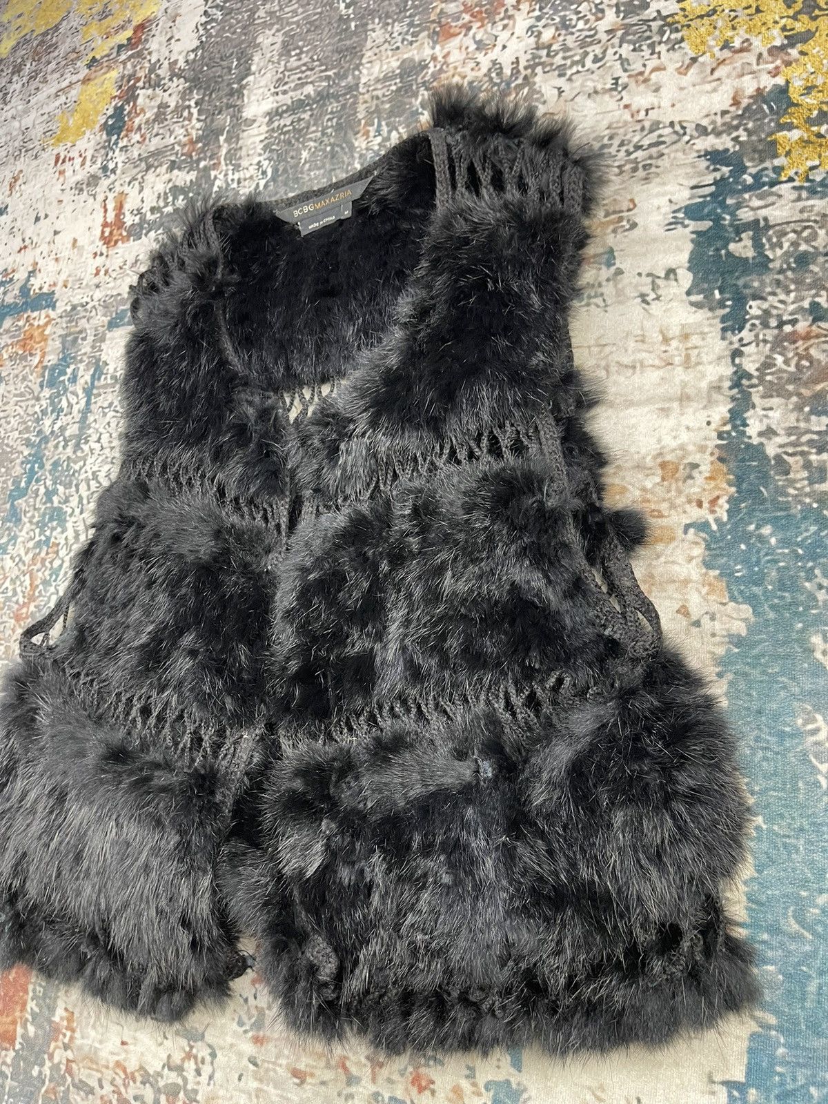 Bcbgmaxazria BCBG Maxazria Mink Fur Mohair Warmer Vest Size M / US 6-8 / IT 42-44 - 3 Thumbnail