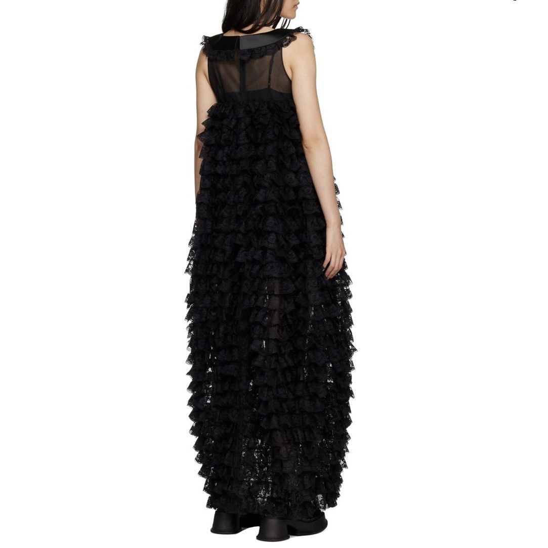 Shushu/Tong Shushu/Tong Black Ruffle Maxi Dress Size M / US 6-8 / IT 42-44 - 3 Thumbnail