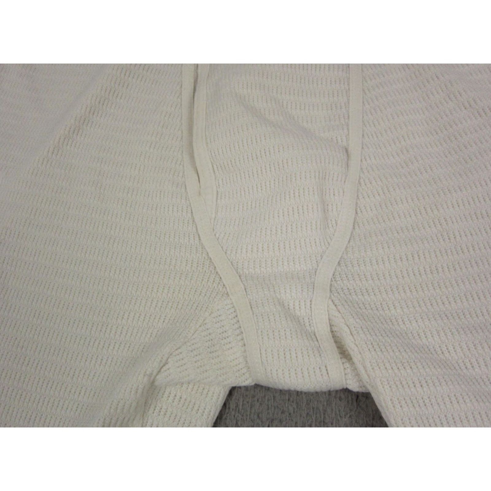 Hanes Vintage Hanes Pants 2XL White Thermal Waffle Knit Sweatpants Mens 80s Winter Base Layer Cotton Polyester Regular Fit Size US 39 - 5 Thumbnail