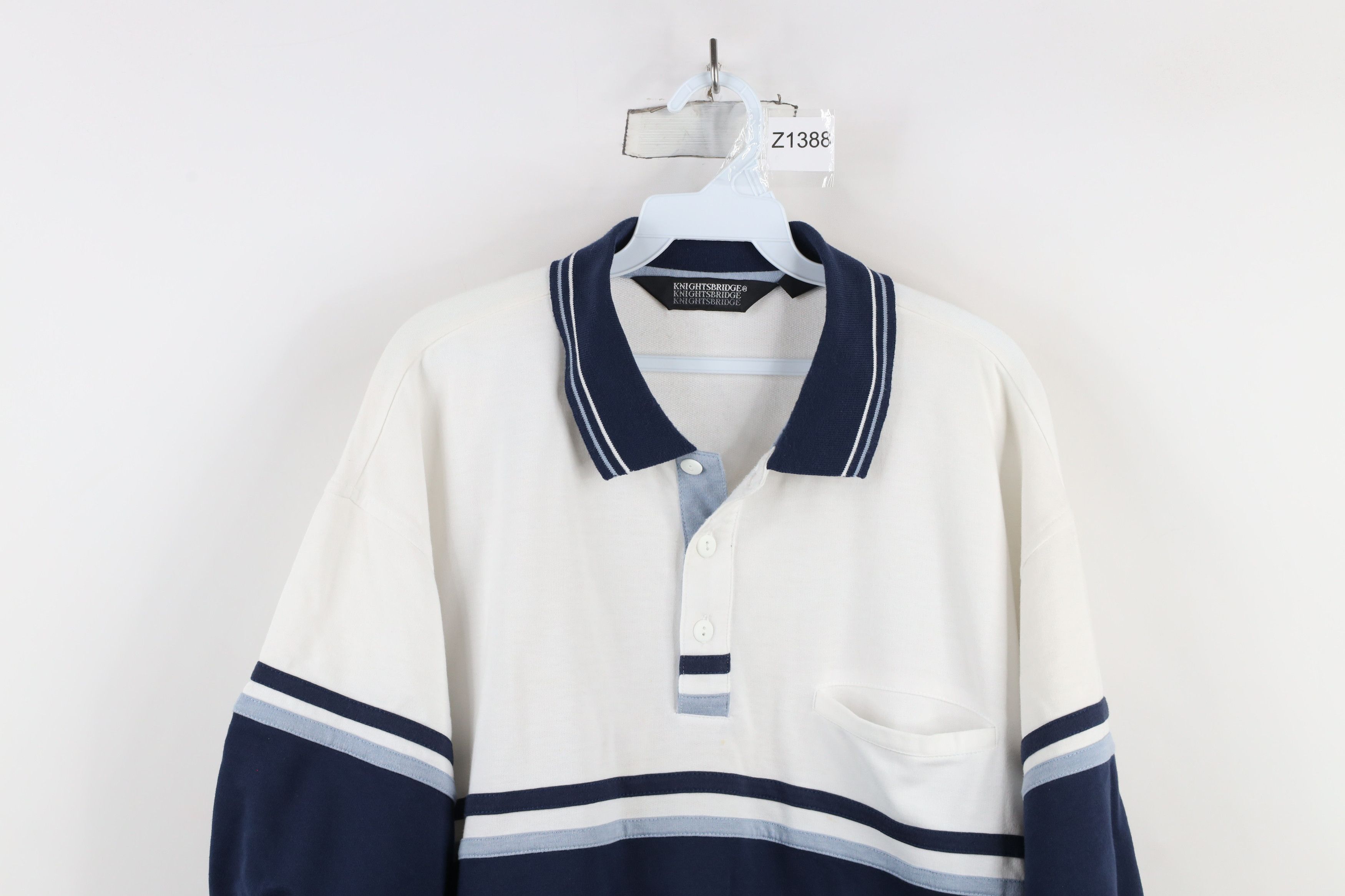 Vintage Vintage 90s Streetwear Block Collared Pullover Polo Shirt Size US XL / EU 56 / 4 - 2 Thumbnail