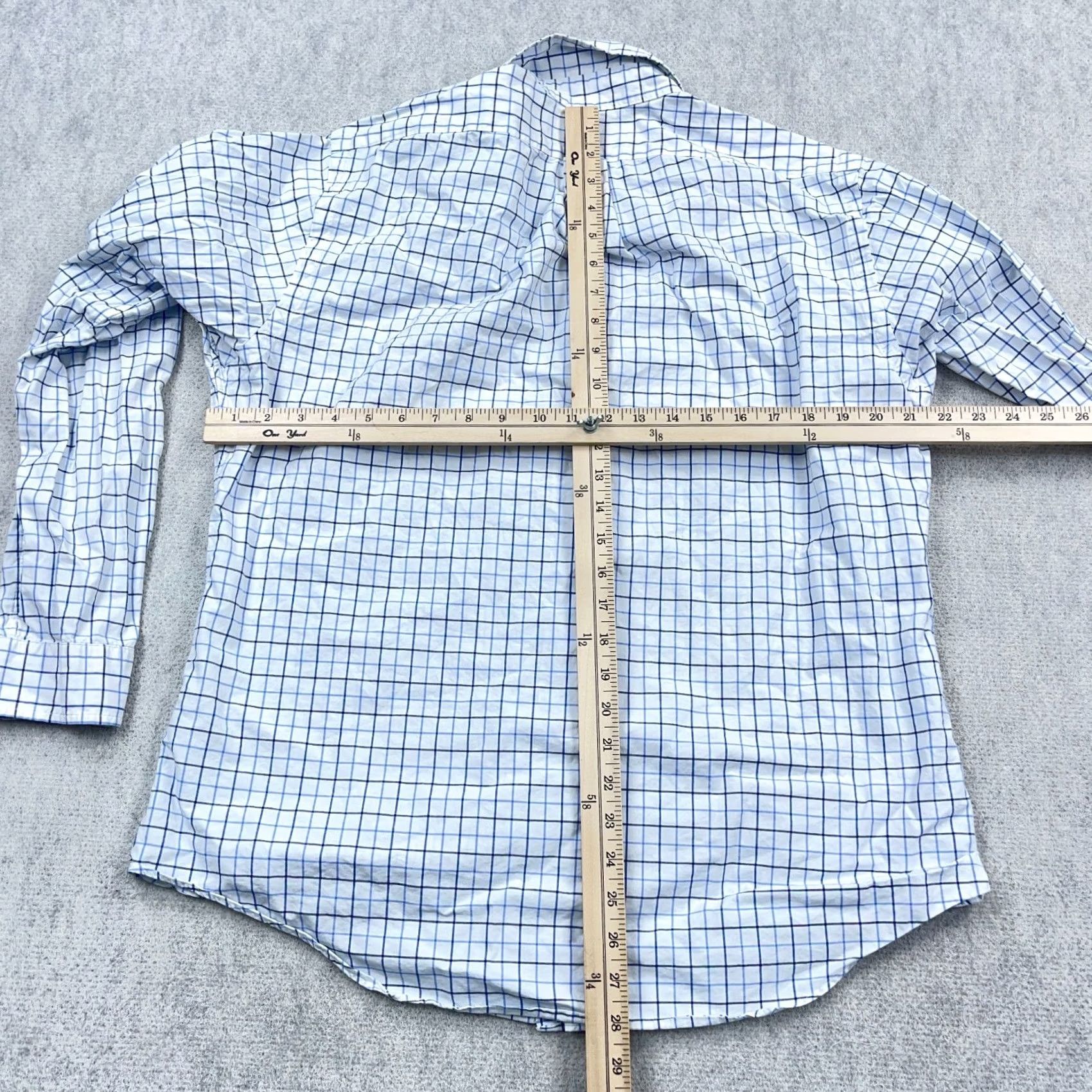 Ralph Lauren Ralph Lauren Shirt Men Large White Blue Button Up Poplin Custom Fit Plaid 16.5 Size US L / EU 52-54 / 3 - 7 Thumbnail