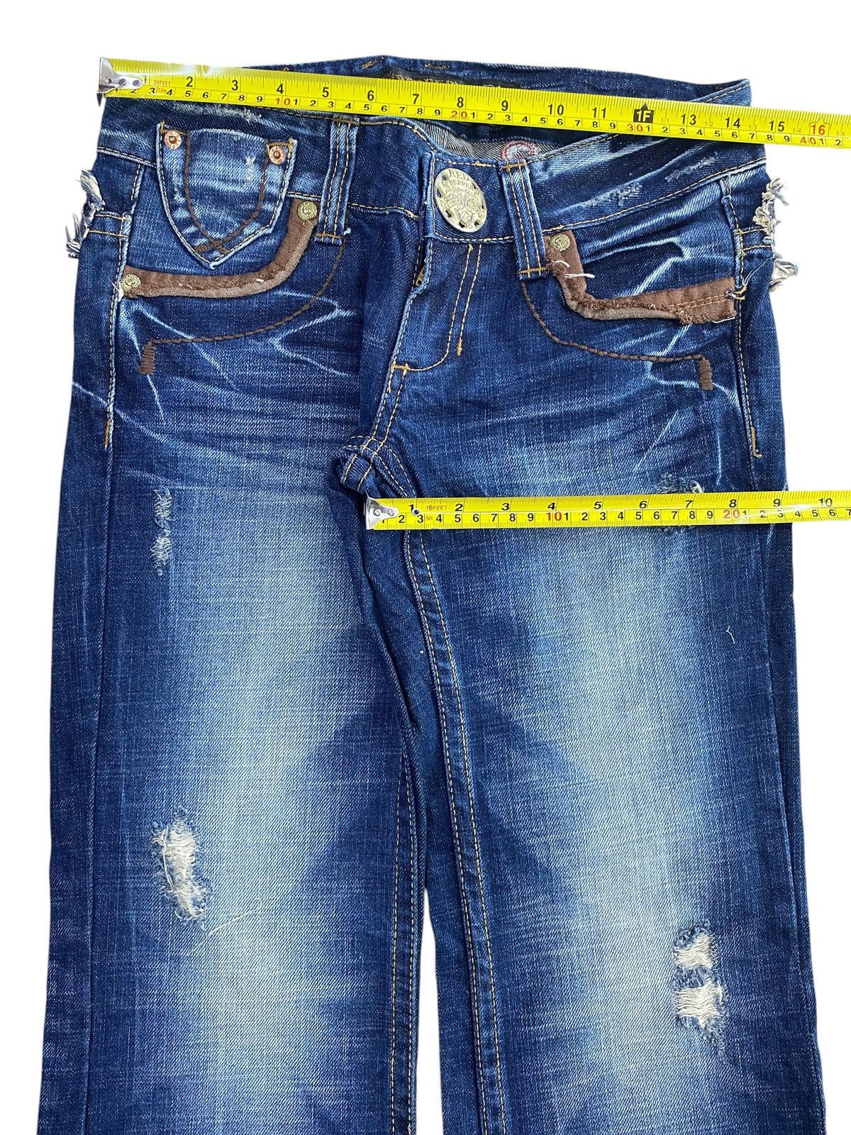 Japanese Brand Red Peppers Brands Faded Wash Style Bootcut Jeans Size US 28 / EU 44 - 5 Thumbnail