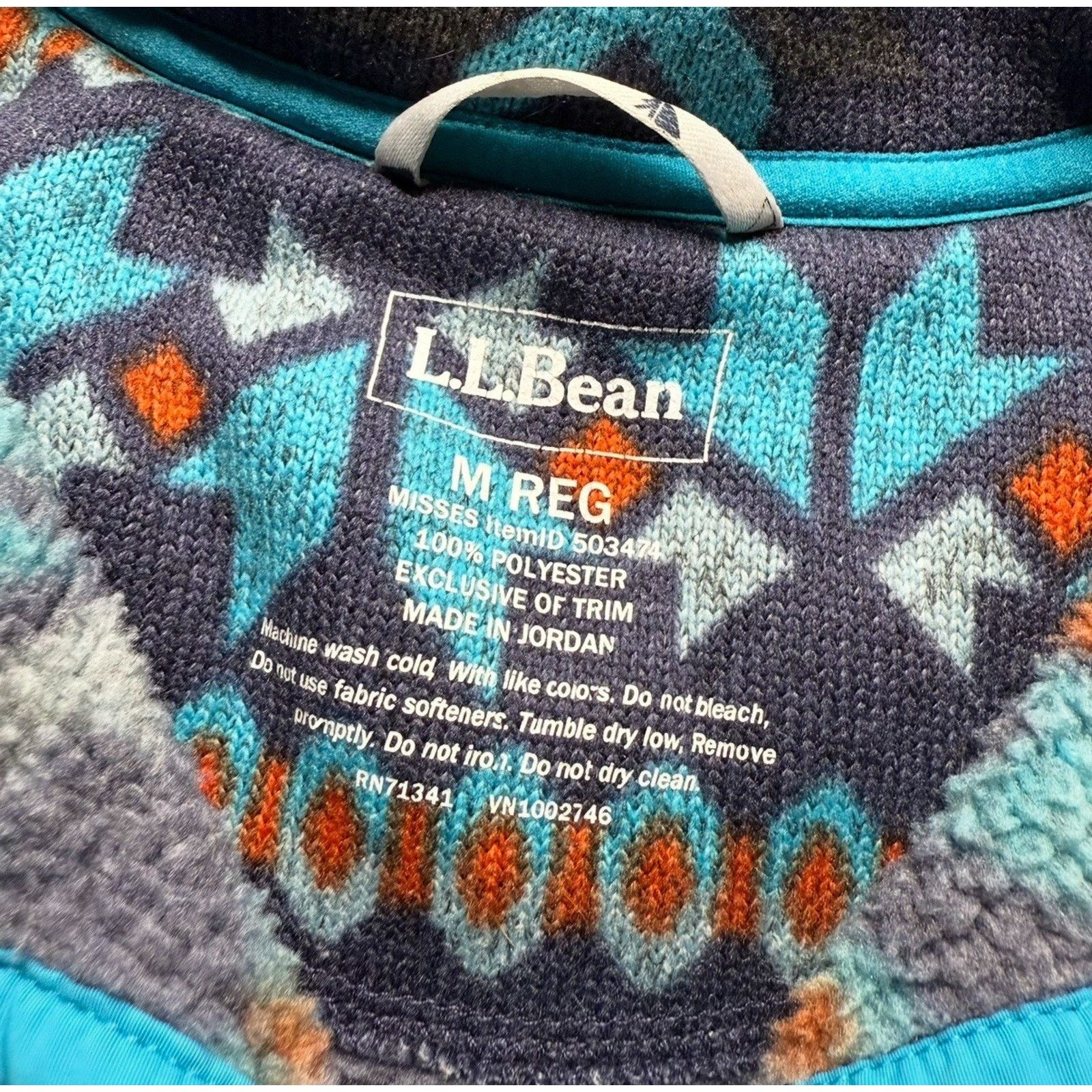 L.L. Bean LL Bean Womens Medium Aztec Fleece Pullover 1/4 Snap Size M / US 6-8 / IT 42-44 - 5 Thumbnail
