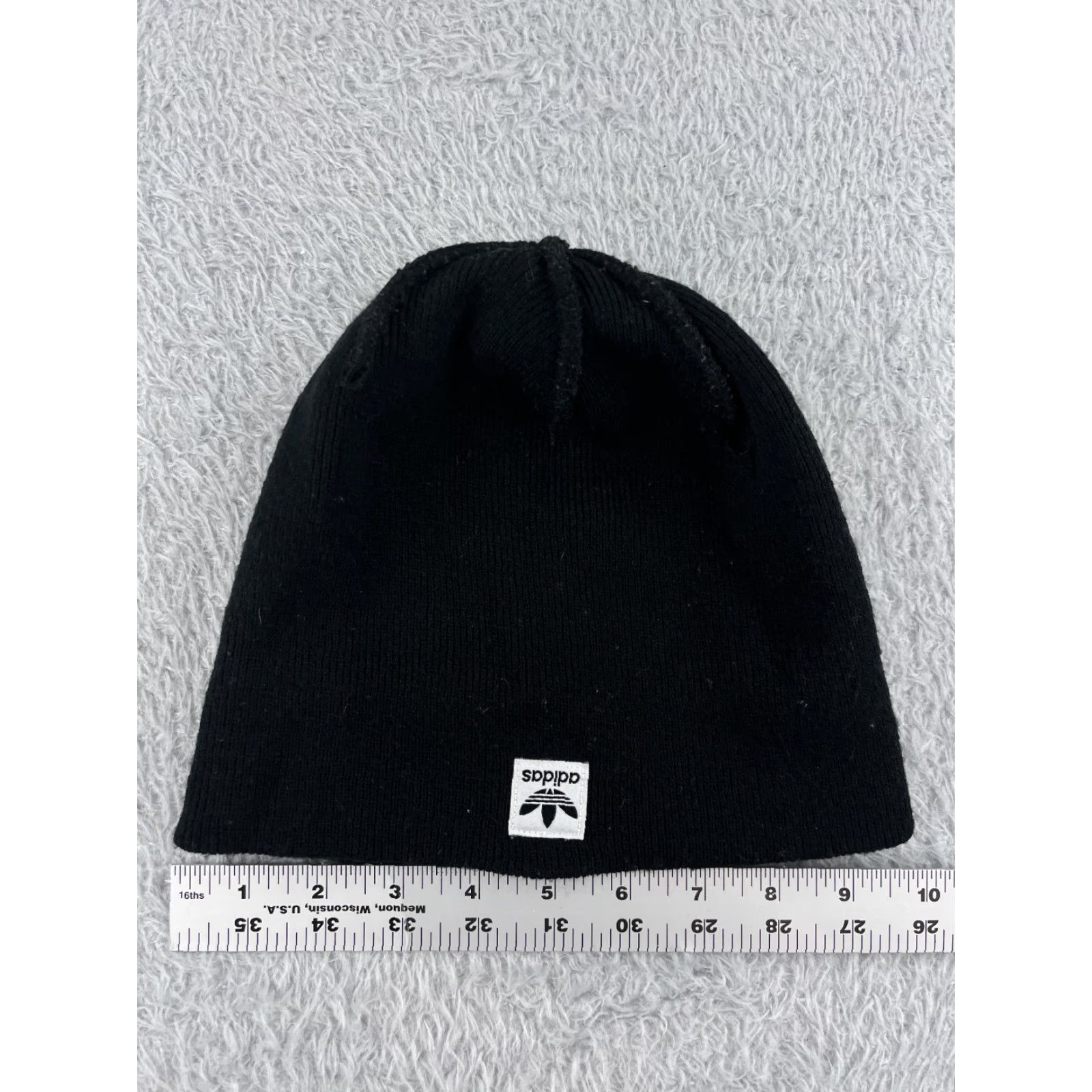 Adidas adidas Beanie Knit Adult One Size Black 100% Acrylic Winter Ski Hat/Cap Mens Beanie Winter Ski Logo Outdoors Size ONE SIZE - 5 Thumbnail