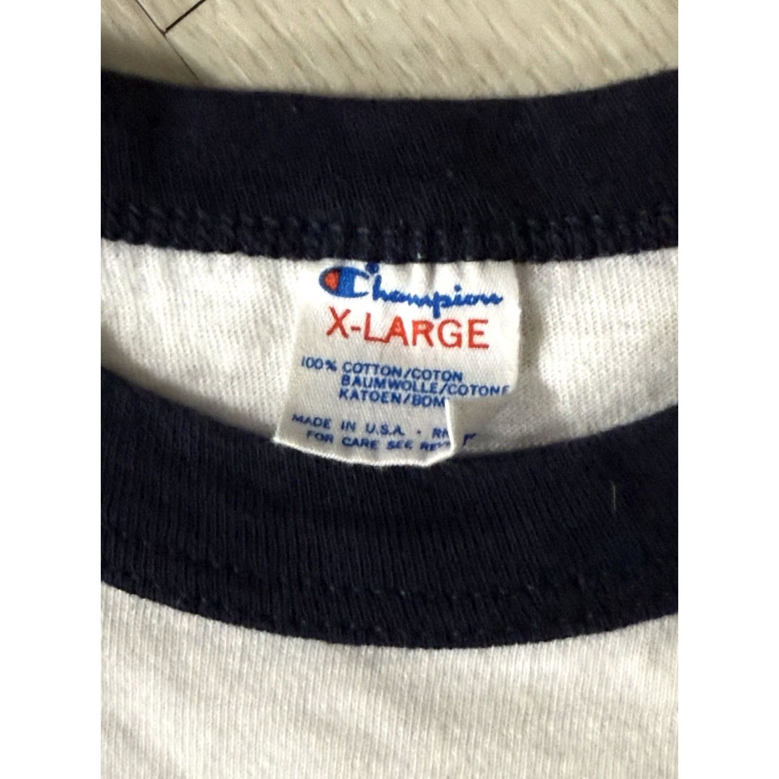 Champion VINTAGE Champion Shirt XL Unisex Adults White Villanova Wildcats Italian Basketball Ncaa Restaurant 80s Rollie Massimino Brunson Pinckney Mens Size US XL / EU 56 / 4 - 7 Thumbnail