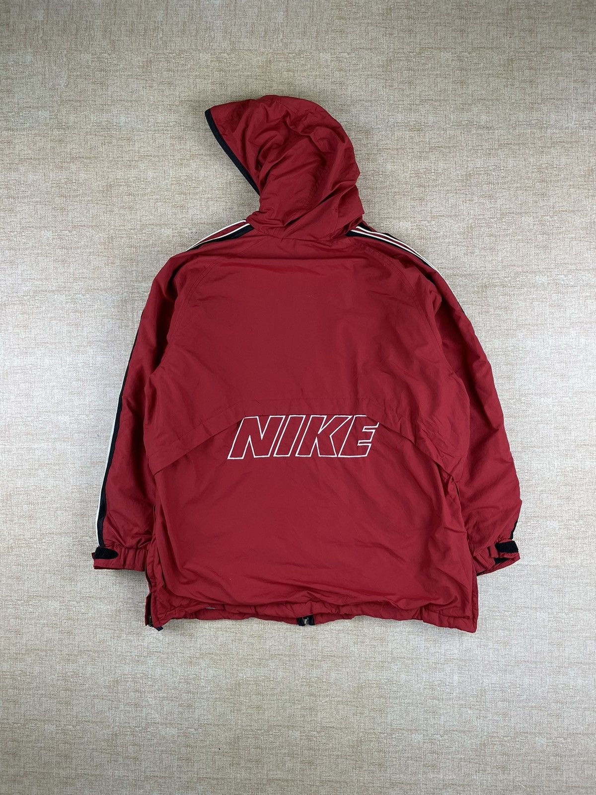 Vintage Vintage NIKE Stripes Side Tape Big Spellout Hoodie Jacket Size US L / EU 52-54 / 3 - 2 Thumbnail