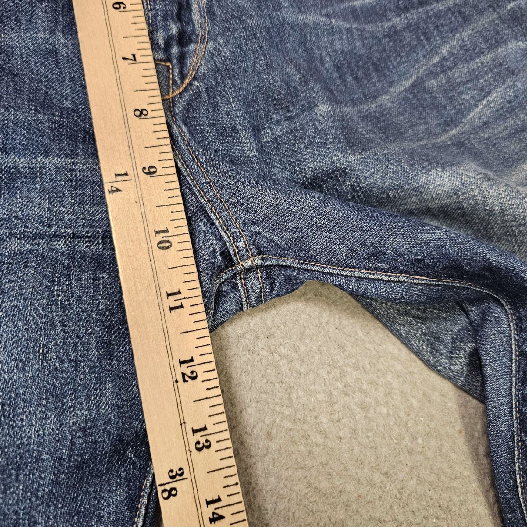 Levi's Levi's Made & Crafted Taper Jeans Mens 32x30 (Tag 32) Tapered Denim Distressed Blue 5-Pocket Jeans Mens Size US 32 / EU 48 - 4 Thumbnail