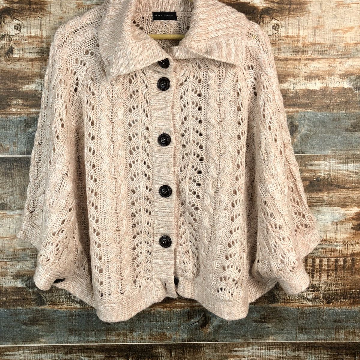 Homespun Knitwear × Japanese Brand Putietal Pink Cloaks Knitwear #A2292 Size US L / EU 52-54 / 3 - 3 Thumbnail