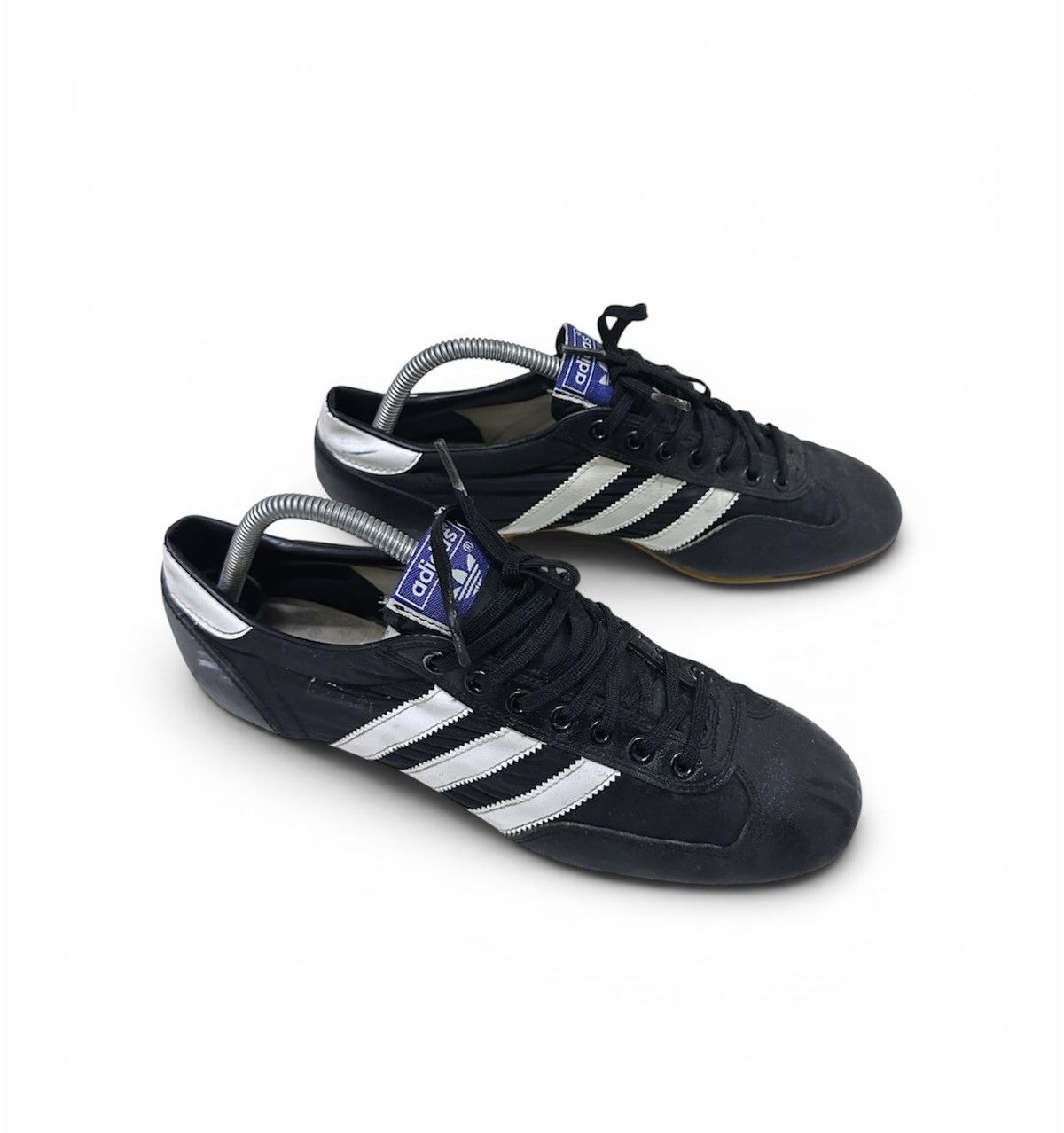 Adidas Vintage 80s Adidas Football Cleats Black Nylon Canvas Size US 9 / EU 42 - 1 Thumbnail