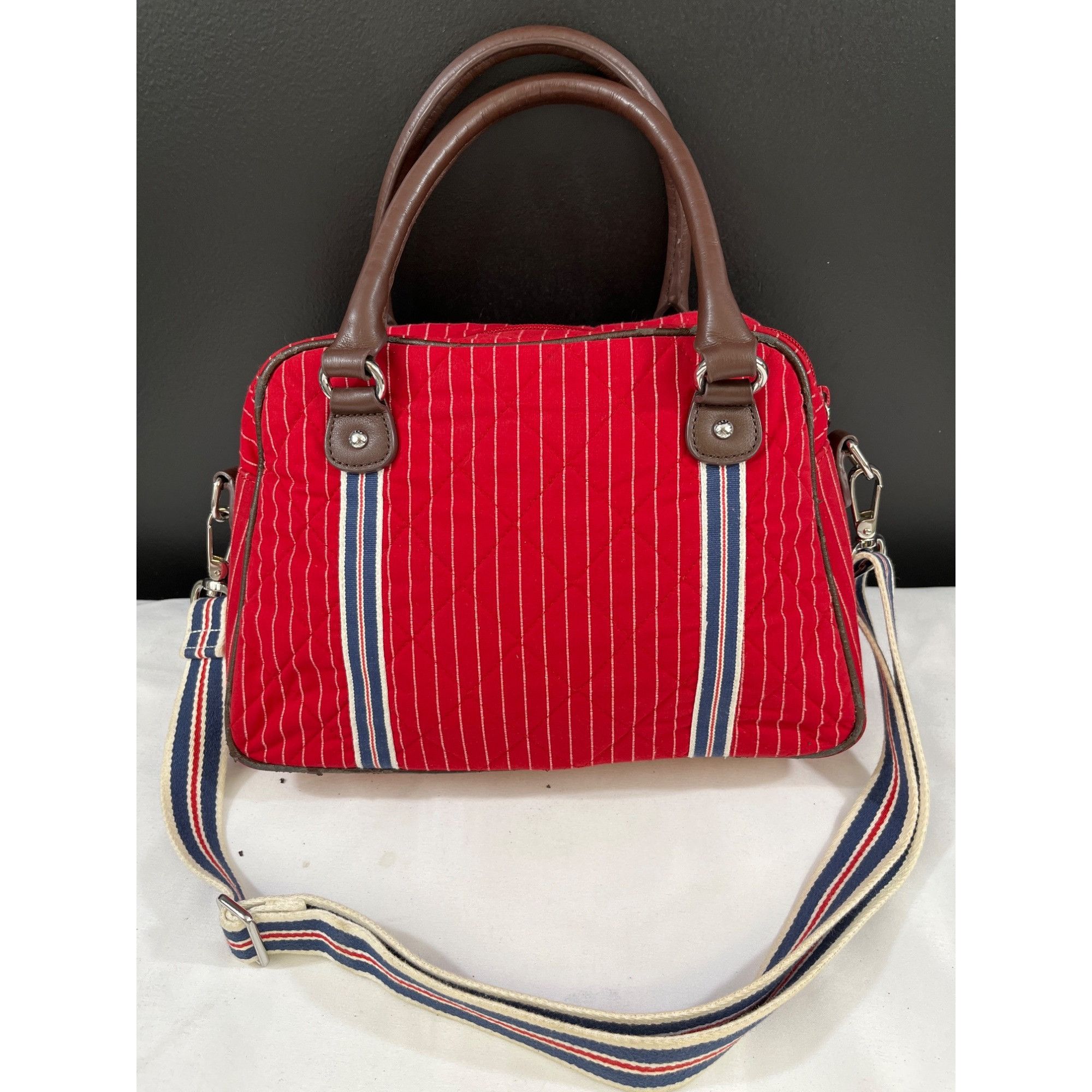 Vera Bradley Vera Bradley Women's Red Striped Purse/Crossbody SKU 5675 Size ONE SIZE - 2 Thumbnail