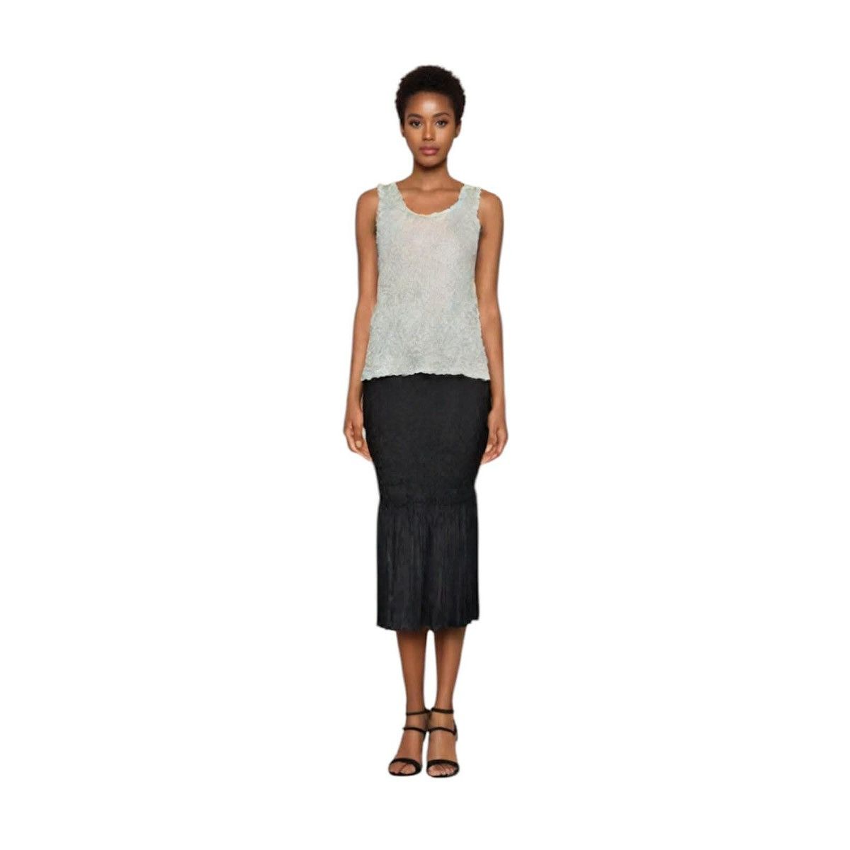 Issey Miyake × Japanese Brand × Pleats Please Issey Miyake 🔥Vintage Issey Miyake Me Cauliflower Tank Top Sleeveless Size US S / EU 44-46 / 1 - 1 Thumbnail