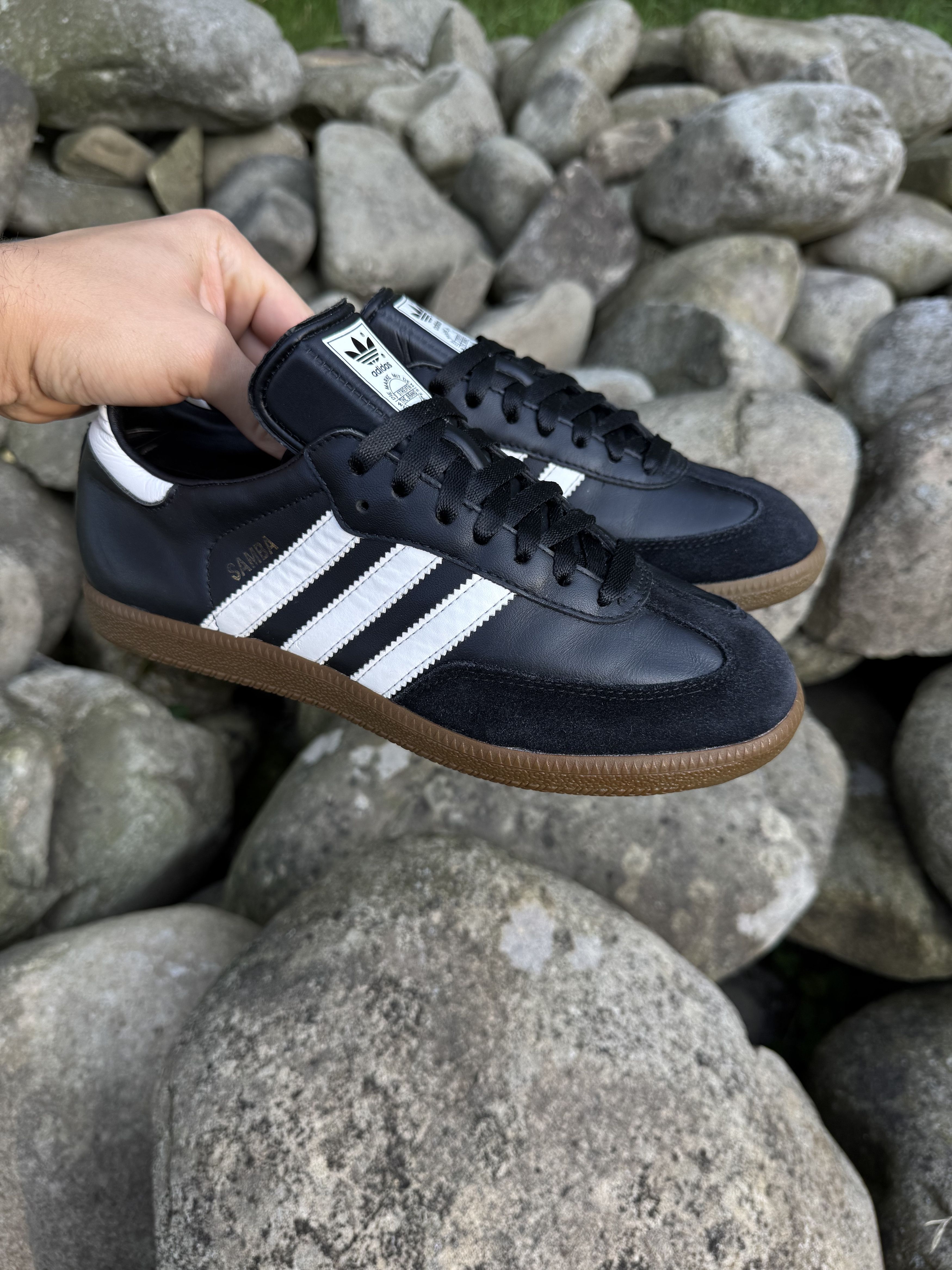 Adidas Samba Vintage Black Leather Sneakers 2008 Streetwear