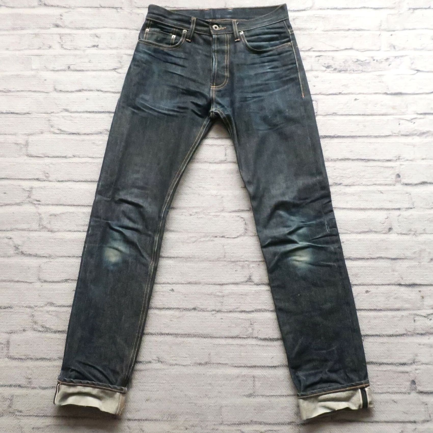 3sixteen VINTAGE 3sixteen ST-100X Selvedge Denim Jeans Mens Jeans Dark Wash 28-29" 33" Inseam Distressed Size US 28 / EU 44 - 2 Thumbnail
