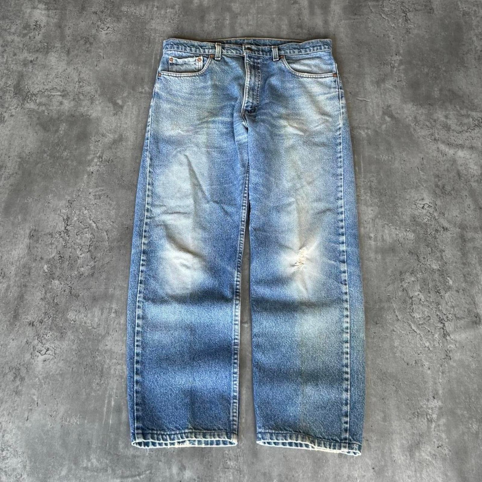 Levi's × Levi's Vintage Clothing × Vintage Crazy Vintage Y2K Levi’s Baggy Skater Distressed Denim Jeans Size US 34 / EU 50 - 1 Thumbnail