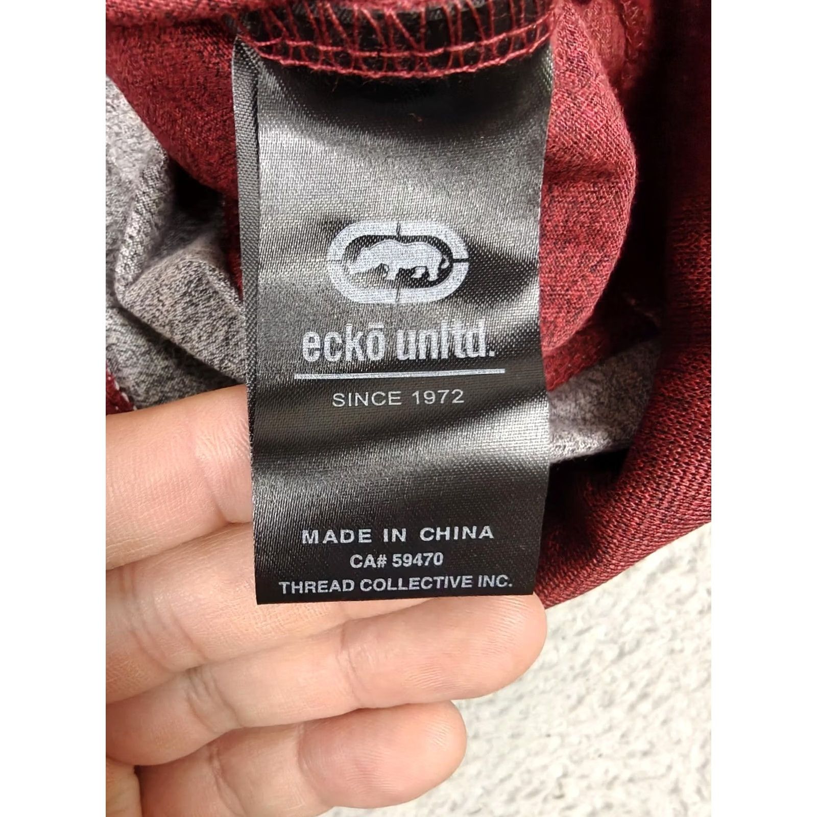 Ecko Unltd. Ecko Unltd Mens Short Sleeve Hoodie Shirt Crimson Marbled Small Graphic Sweatshirt Size US S / EU 44-46 / 1 - 7 Thumbnail