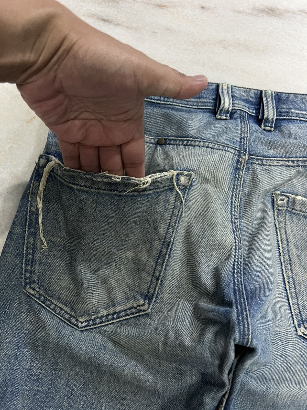 Diesel × If Six Was Nine × Japanese Brand 💥Insane 90s Diesel Industry Paddom Distressed Mud Wash Jean Size US 32 / EU 48 - 16 Thumbnail