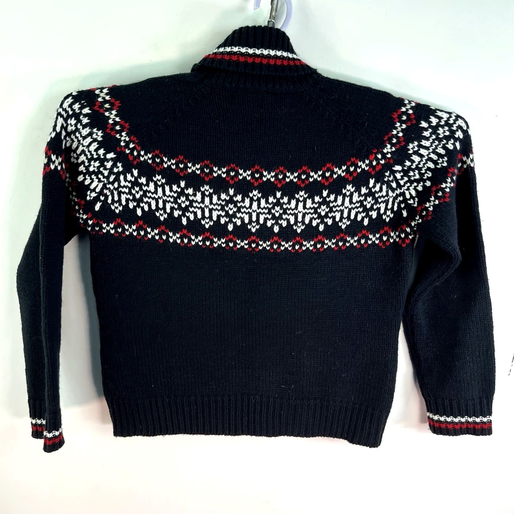 Vintage VINTAGE St. John's Bay Black Geometric Sweater Womens Size L Mock Neck Chunky-Knit Winter Size L / US 10 / IT 46 - 6 Thumbnail