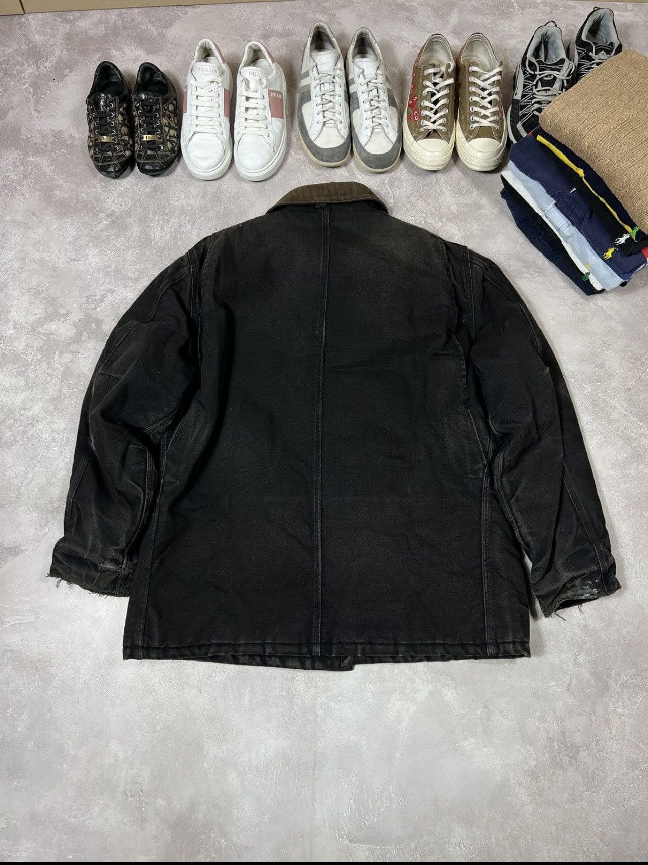Carhartt Vintage Carhartt Distressed Denim Heavyweight Jacket Size US XL / EU 56 / 4 - 8 Thumbnail