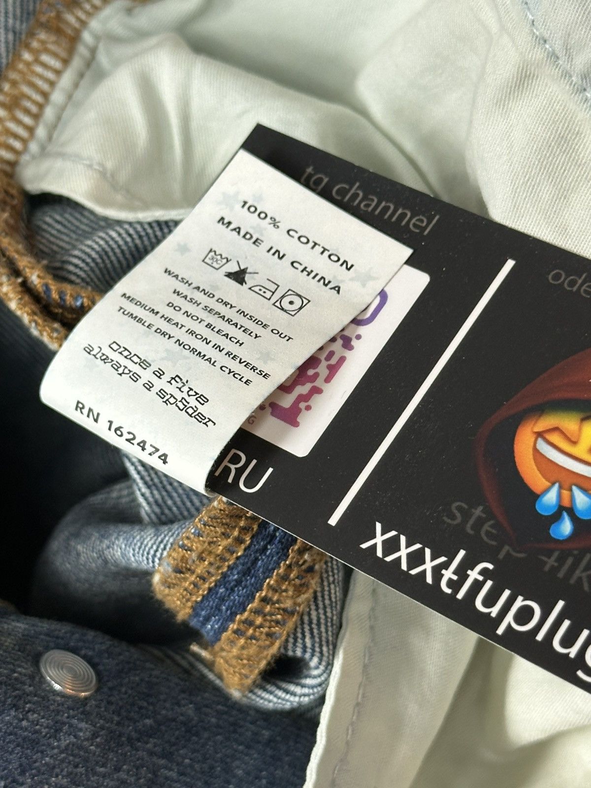 Sp5der Spider Worldwide “Spider” V3 Indigo Denim Jeans Size US 32 / EU 48 - 14 Thumbnail