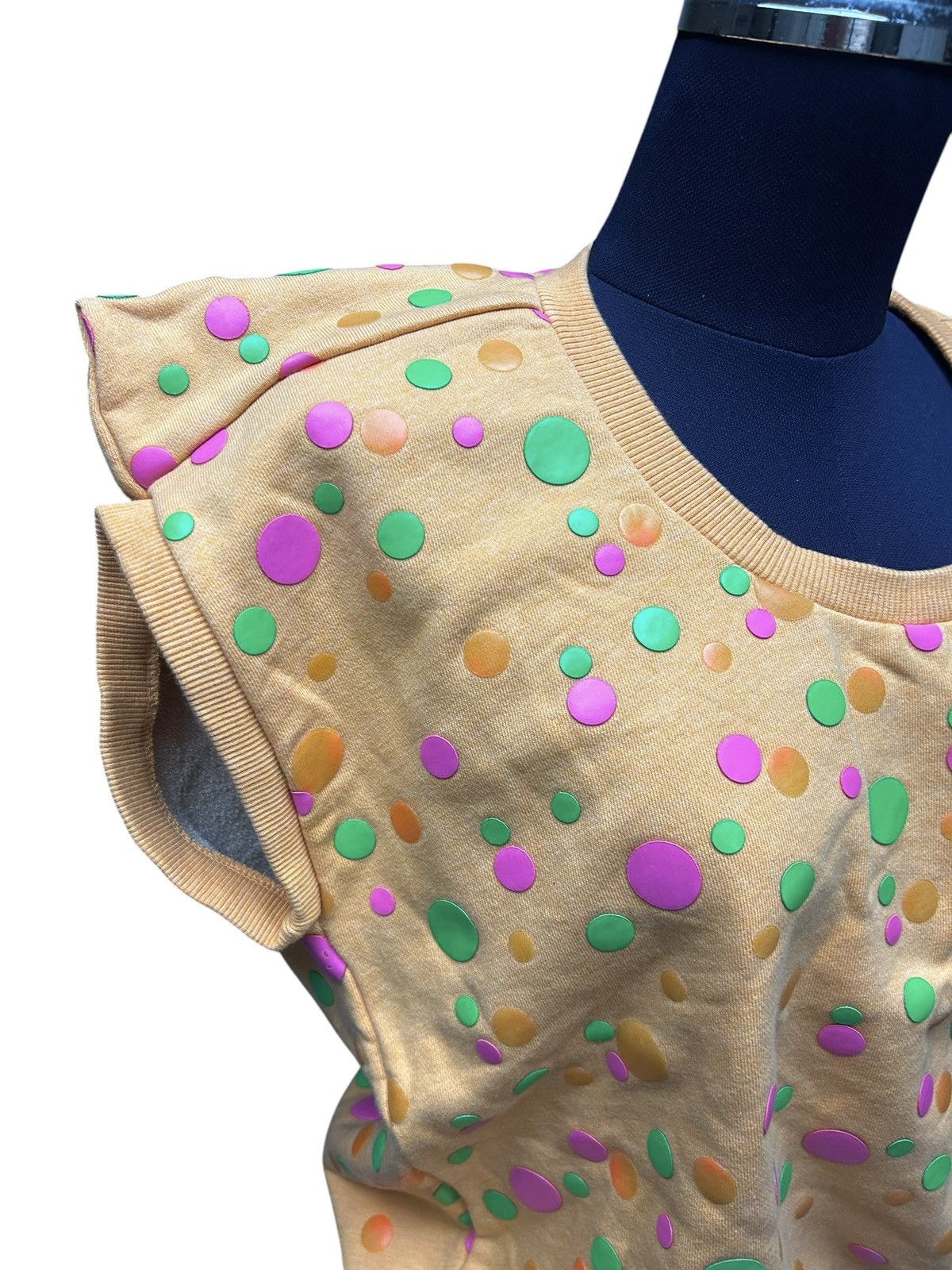 W&LT 90s Polka Dot Square Sweatshirt Size L / US 10 / IT 46 - 7 Thumbnail