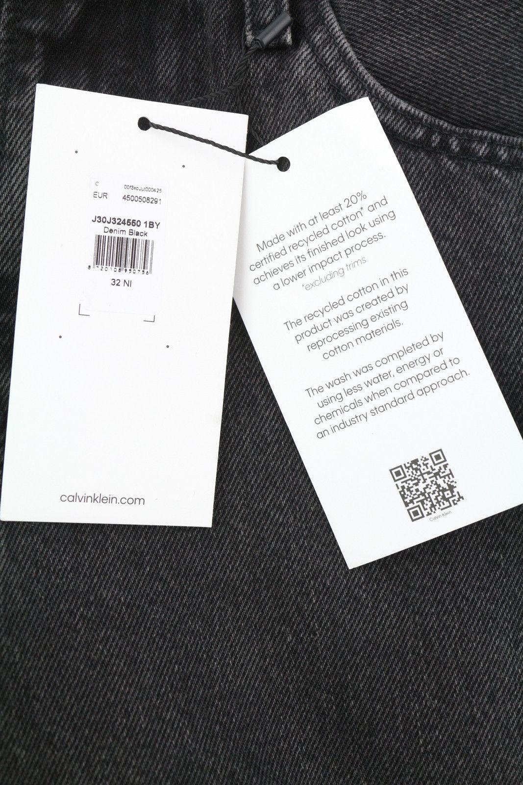 Calvin Klein 90S STRAIGHT W32 Black Zip Fly Pockets Denim 85209 Size US 32 / EU 48 - 7 Thumbnail