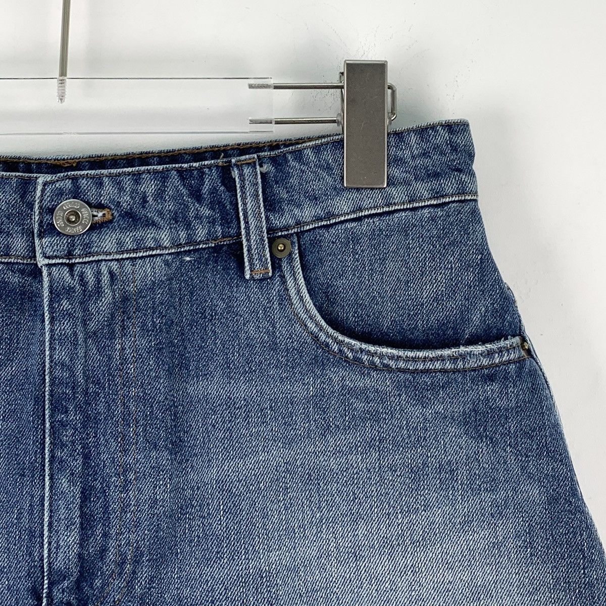 Miu Miu Miu Miu Blue Washed Logo Embroidered Denim Skirt K26WX Size 30" / US 8 / IT 44 - 3 Thumbnail