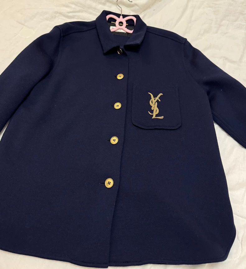 Saint Laurent Paris Saint Laurent Paris 20ss navy blue shirt-2506 Size US M / EU 48-50 / 2 - 1 Thumbnail