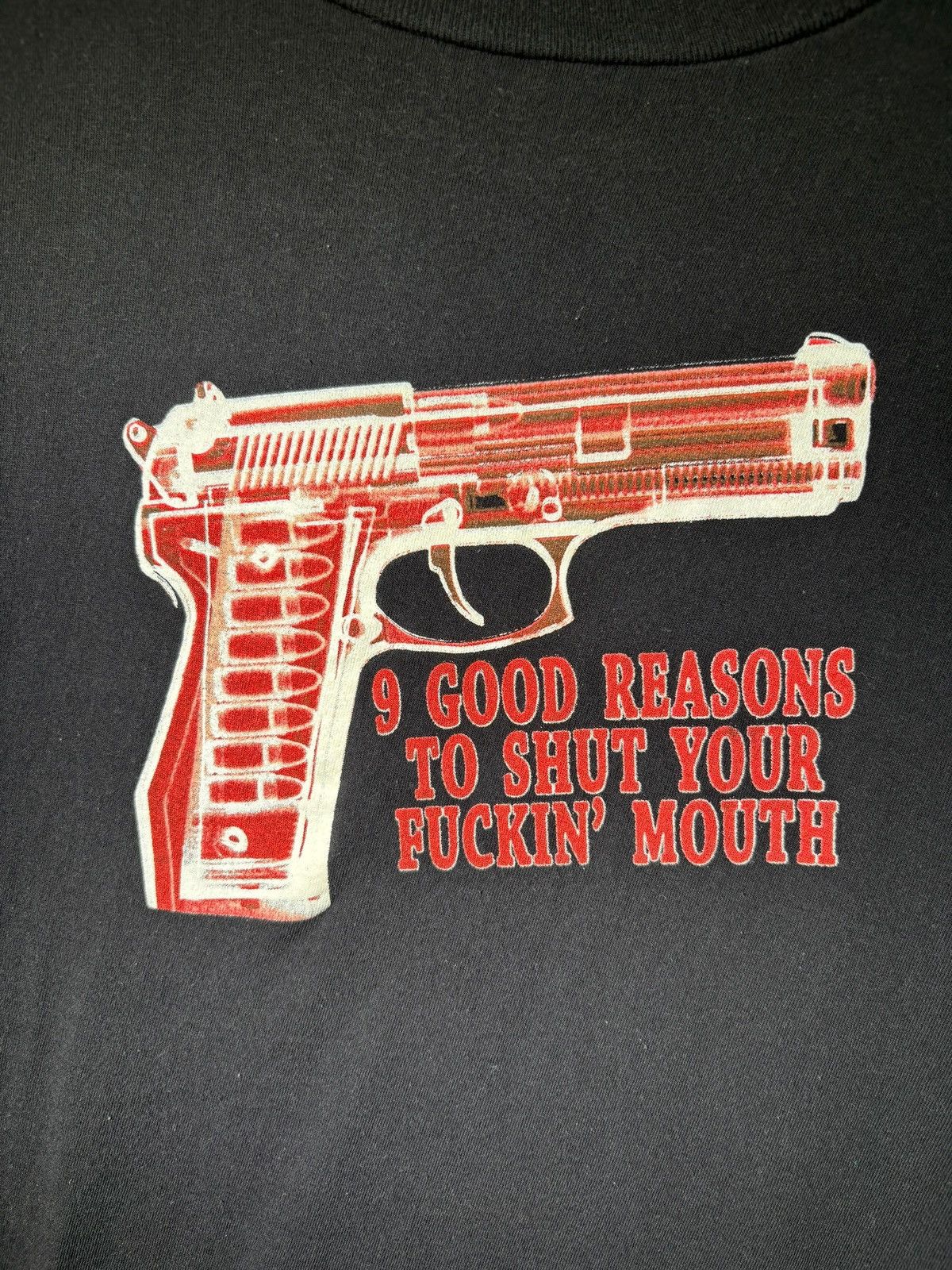 Vintage Vintage 9milli Gun Tshirt Size US XL / EU 56 / 4 - 2 Thumbnail