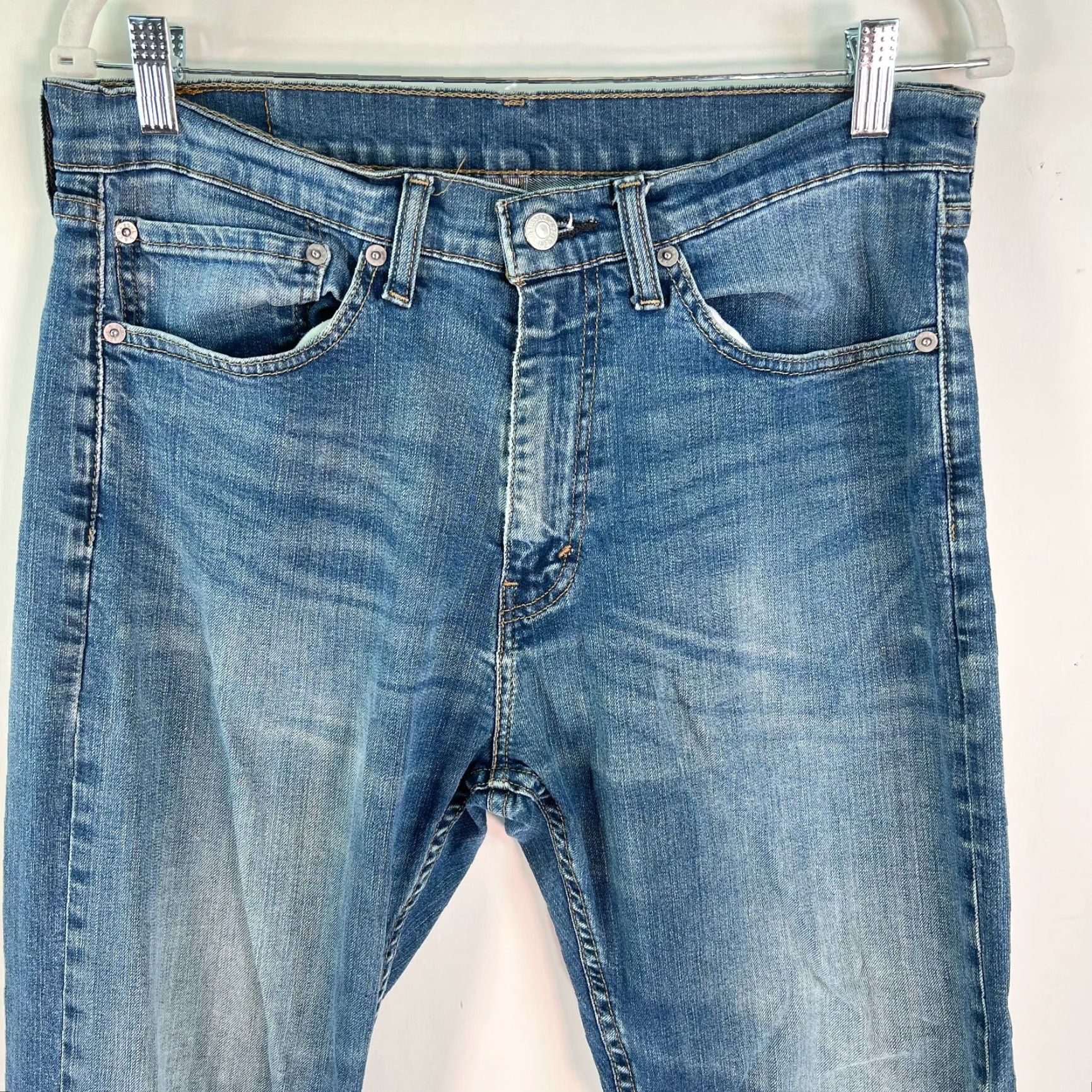 Levi's Levi's Jeans Mens 34X29 Blue Denim Regular Fit 5-Pocket Button Size US 34 / EU 50 - 3 Thumbnail