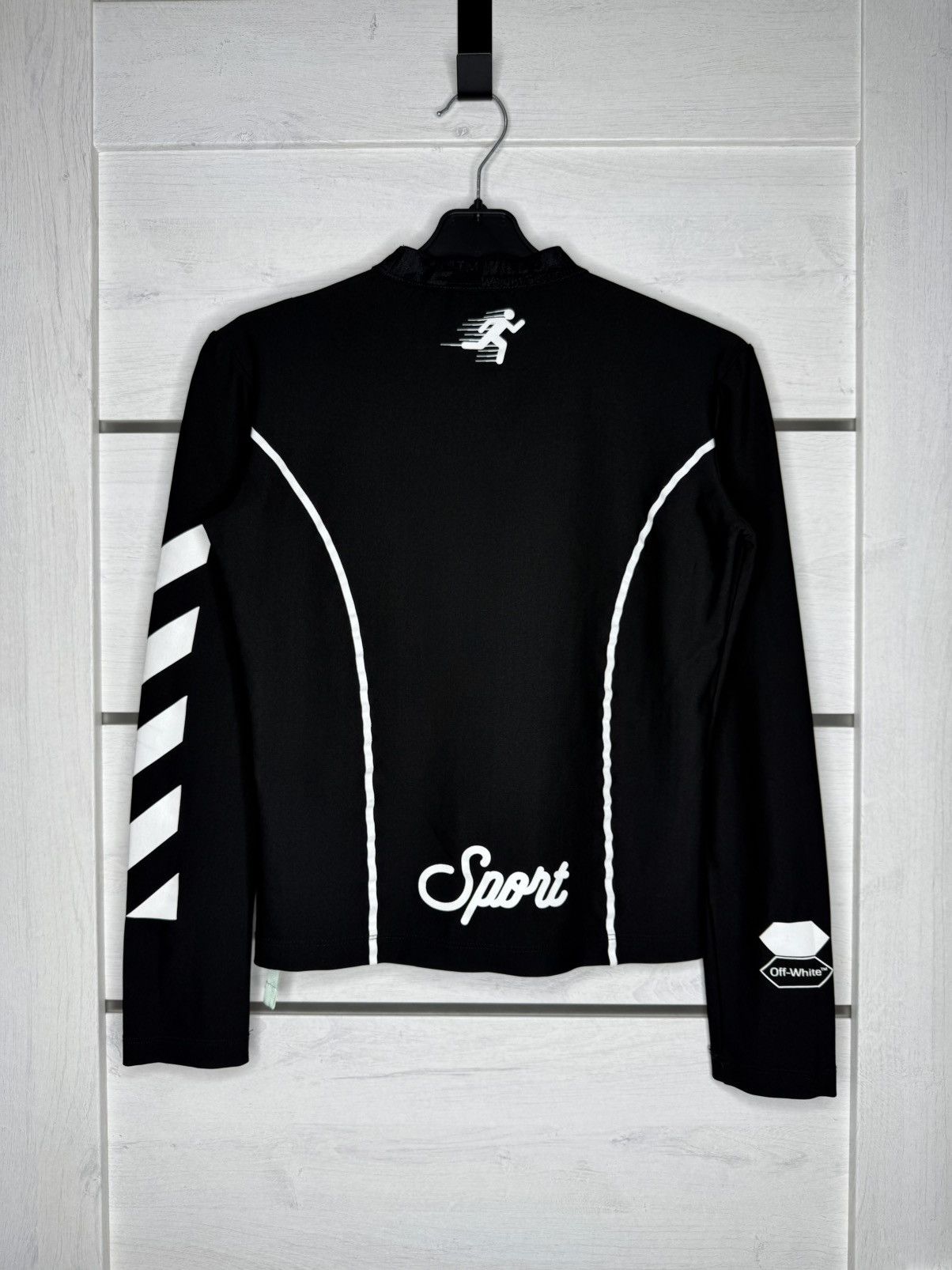 Off-White OFF-WHITE Diagonal Print Long-Sleeve Top T-Shirt Arrows Logo Size S / US 4 / IT 40 - 5 Thumbnail