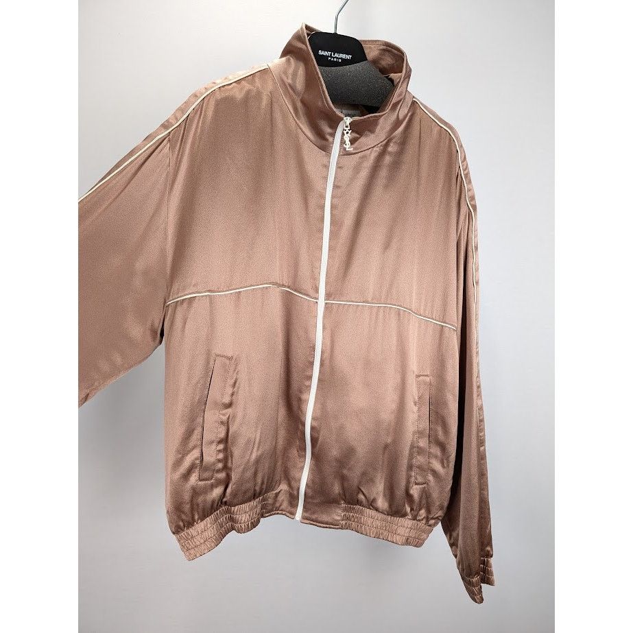 Saint Laurent Paris o1rshd1 Satin De Soie Jacket in Peau Size US L / EU 52-54 / 3 - 11 Thumbnail