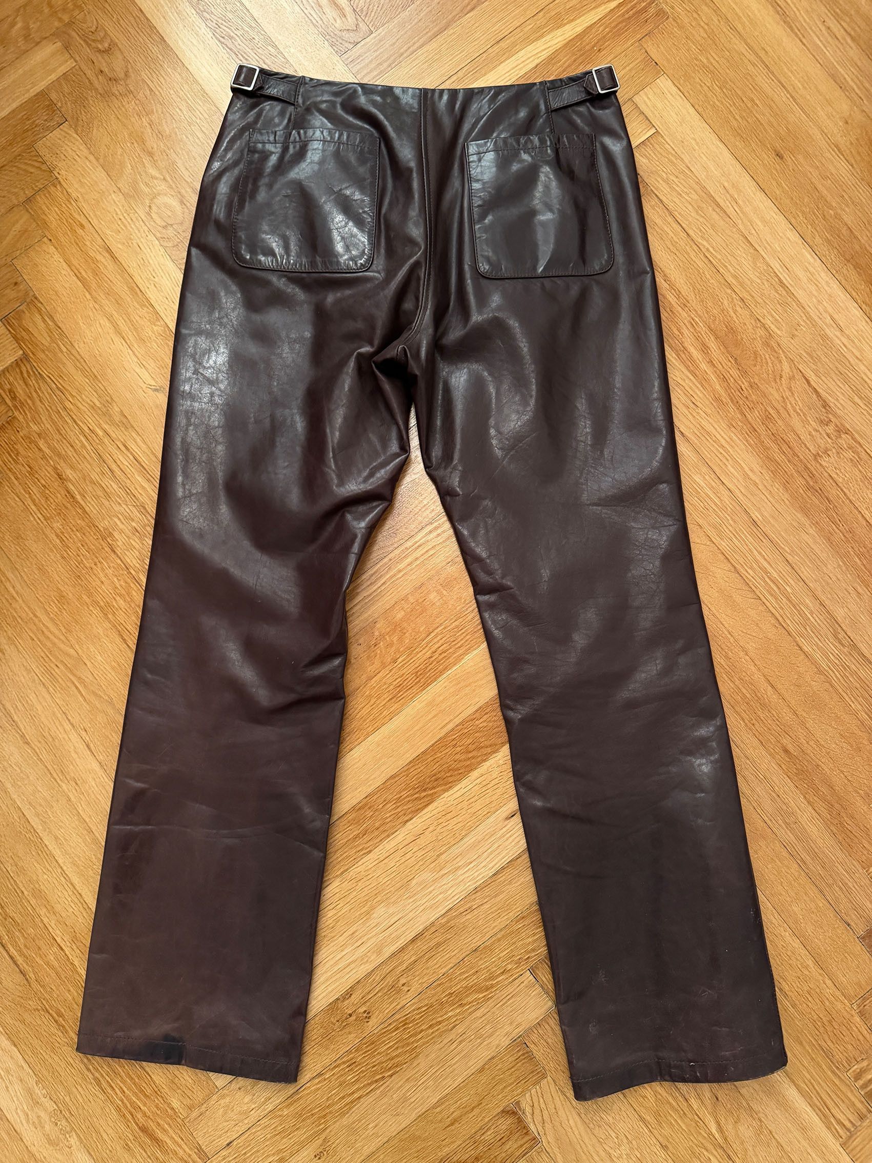 Maison Margiela MAISON MARTIN MARGIELA LEATHER PANTS SIZE 52 FROM 2001 Size US 36 / EU 52 - 2 Thumbnail