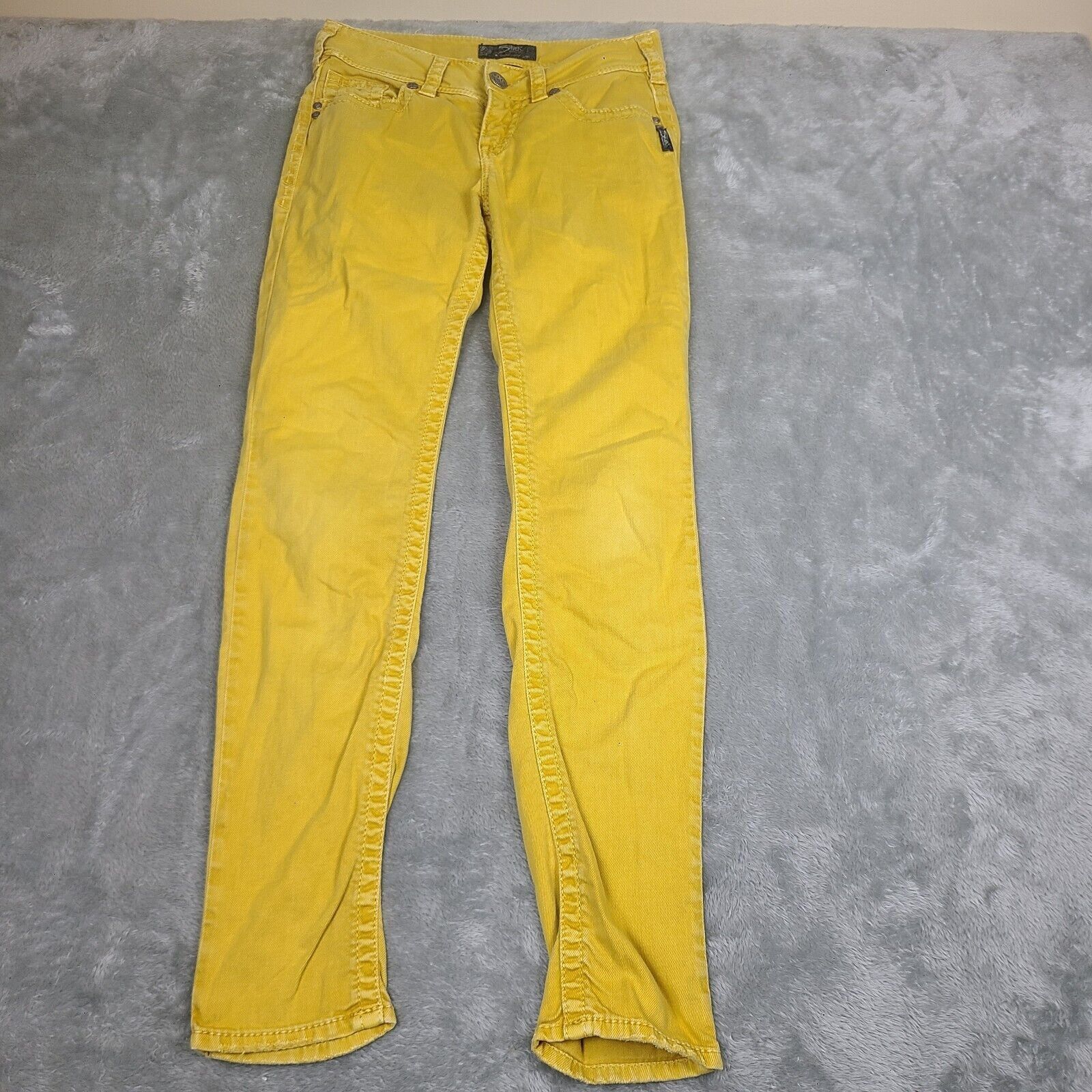 Other Women's Silver SUKI Skinny Jeans 26x31 Mustard Yellow Size 26" / US 2 / IT 38 - 1 Thumbnail