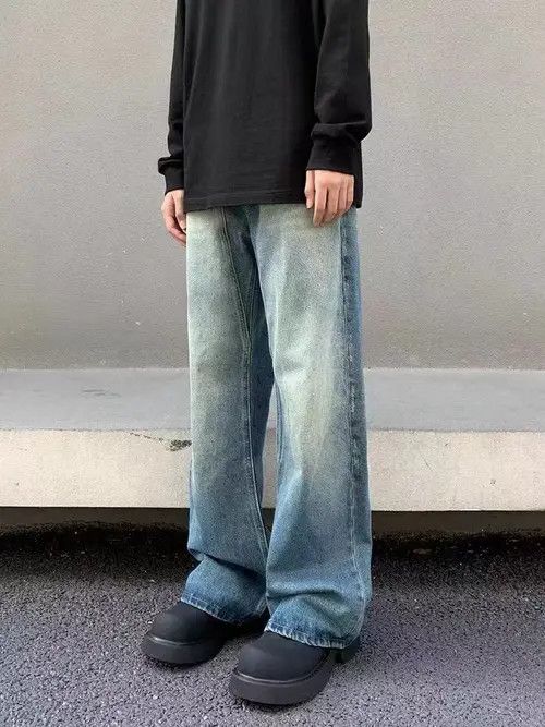 Japanese Brand × Jean Vintage vibe style washed and aged blue micro jeans Size US 32 / EU 48 - 3 Thumbnail