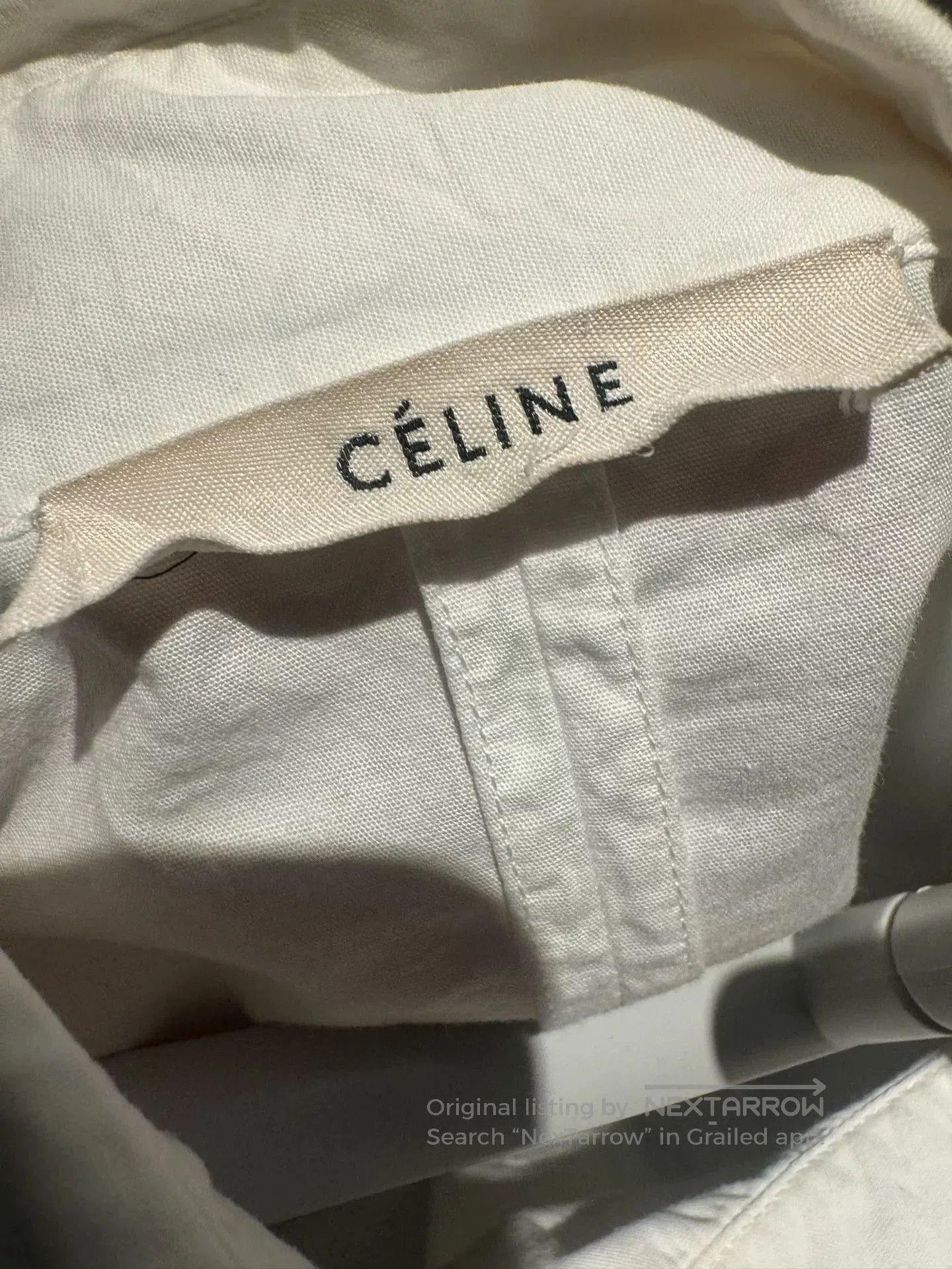Celine celine white structured shirt with flared sleeves. Size M / US 6-8 / IT 42-44 - 7 Thumbnail