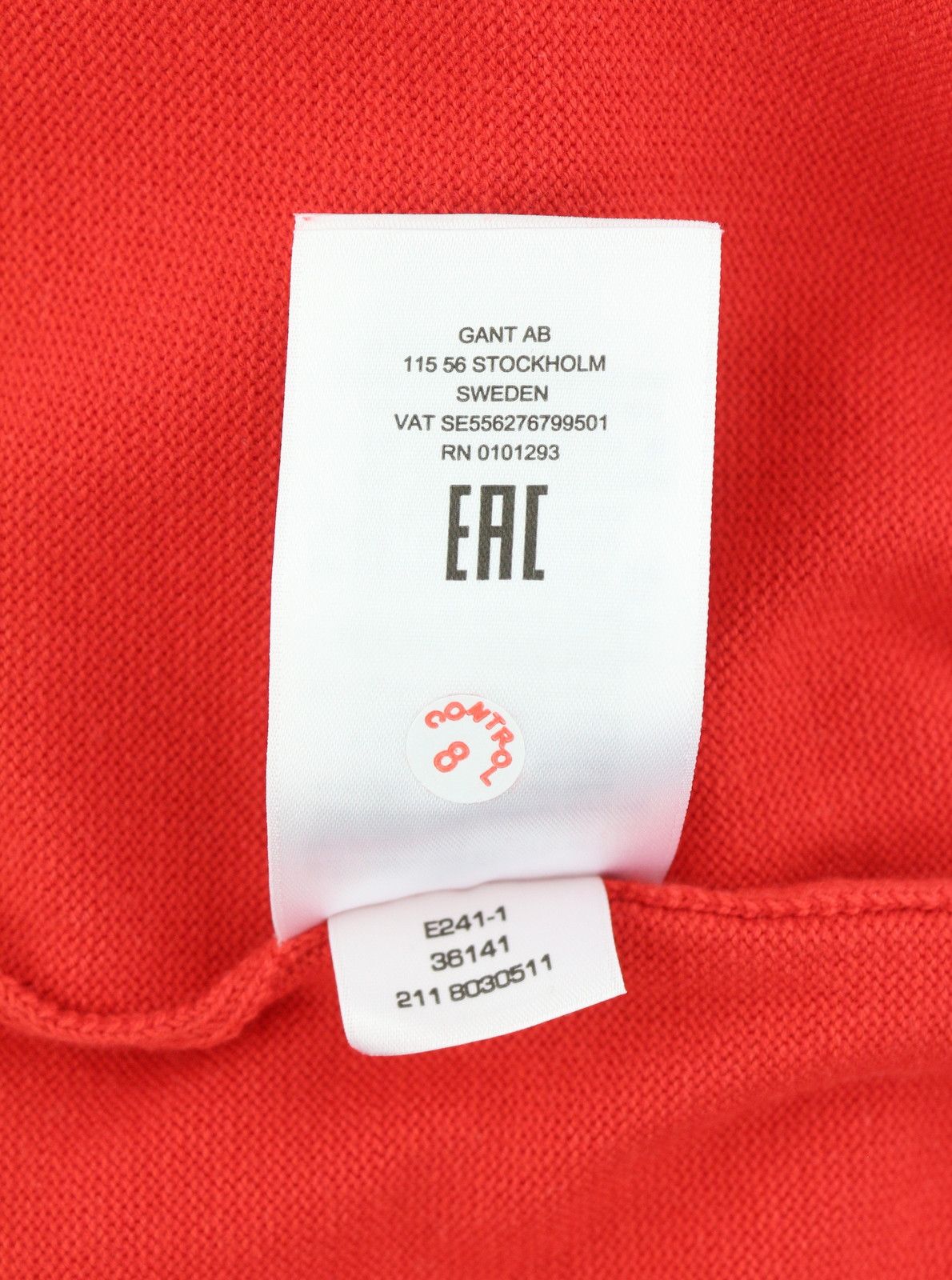 Gant STRETCH COTTON C-NECK L Lava Red Tight Knit Jumper 87242 Size US L / EU 52-54 / 3 - 10 Thumbnail