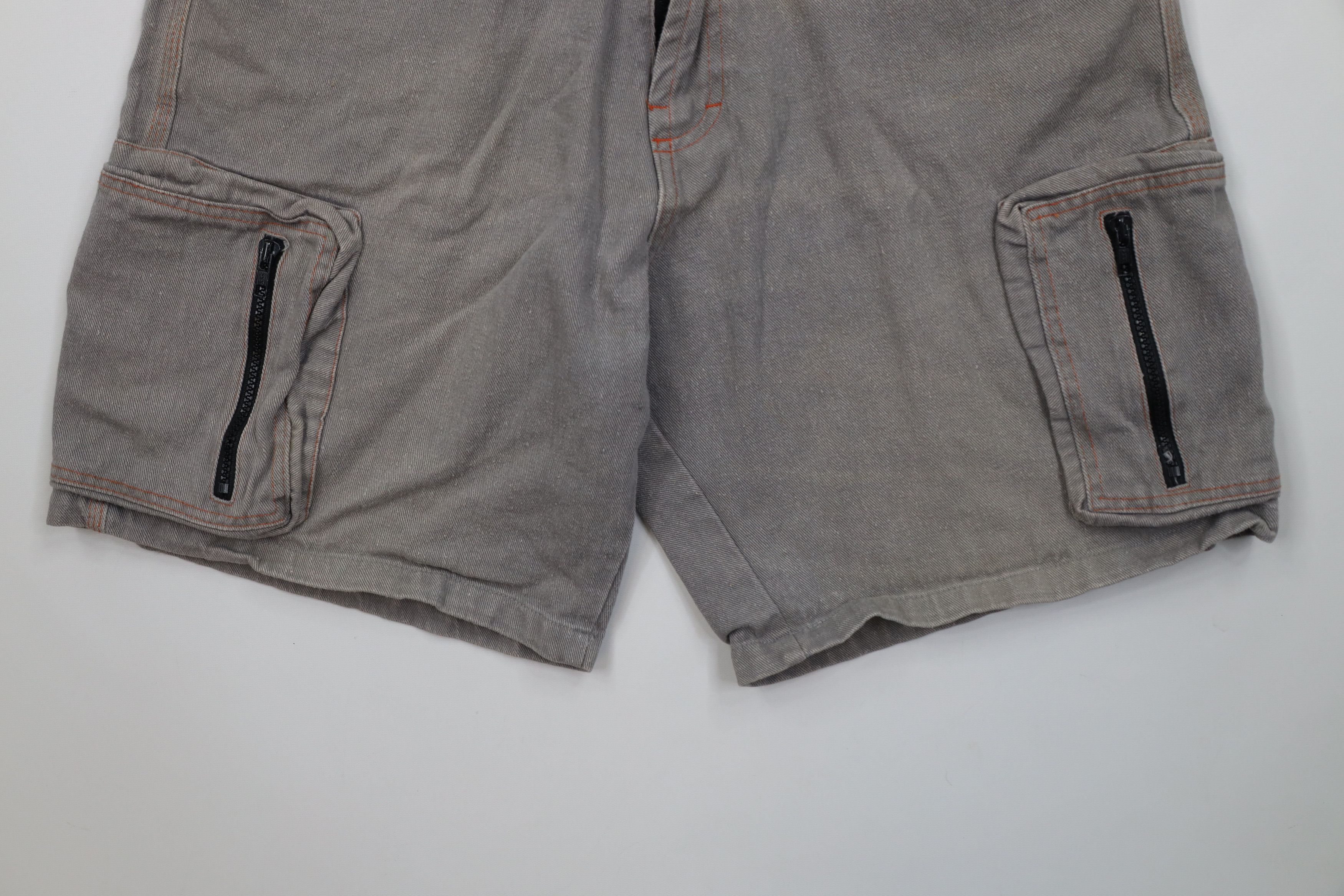 Vintage Vintage 90s Y2K Streetwear Skateboard Cargo Shorts Gray Size US 34 / EU 50 - 4 Thumbnail
